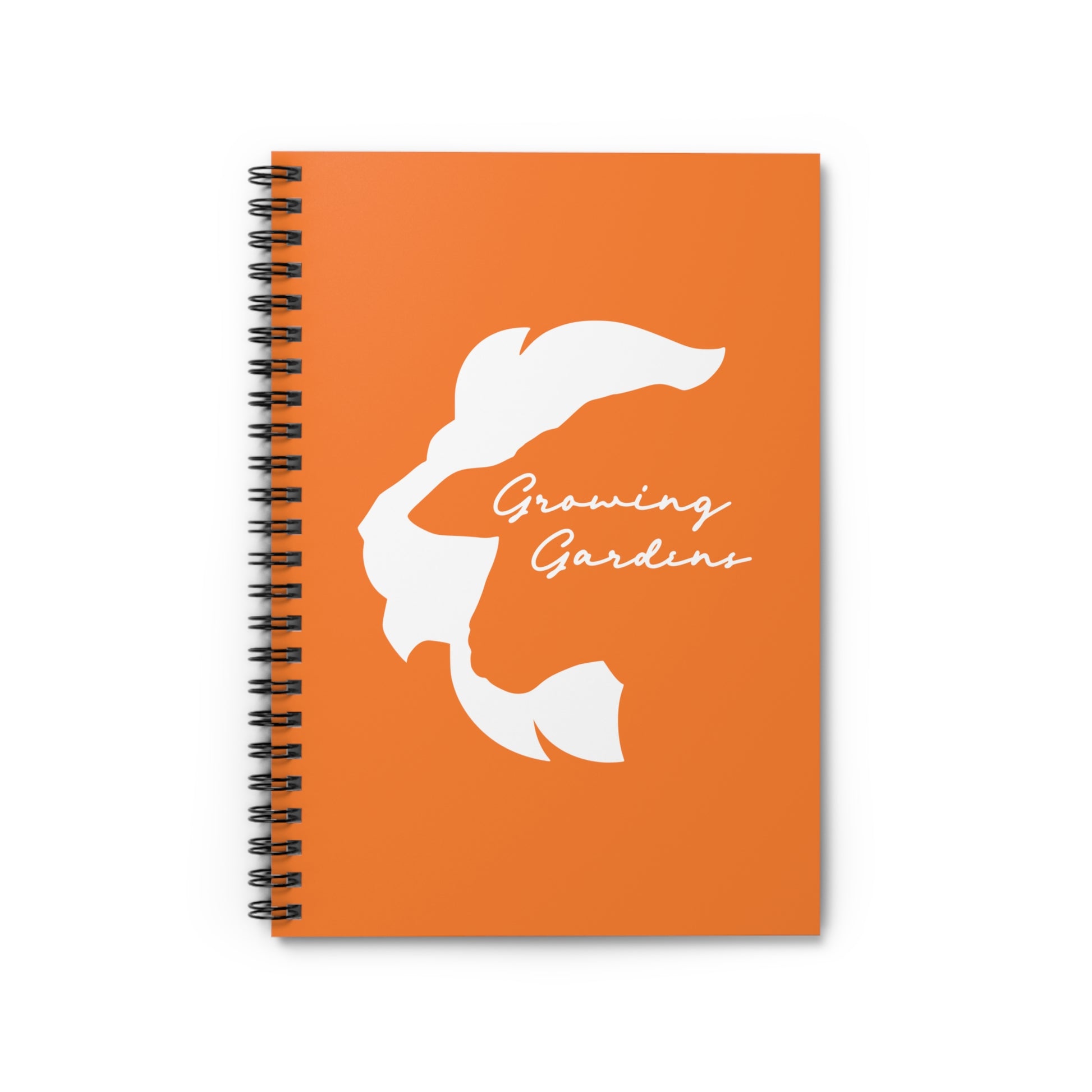 LL Design Spiral Notebook – White on Orange