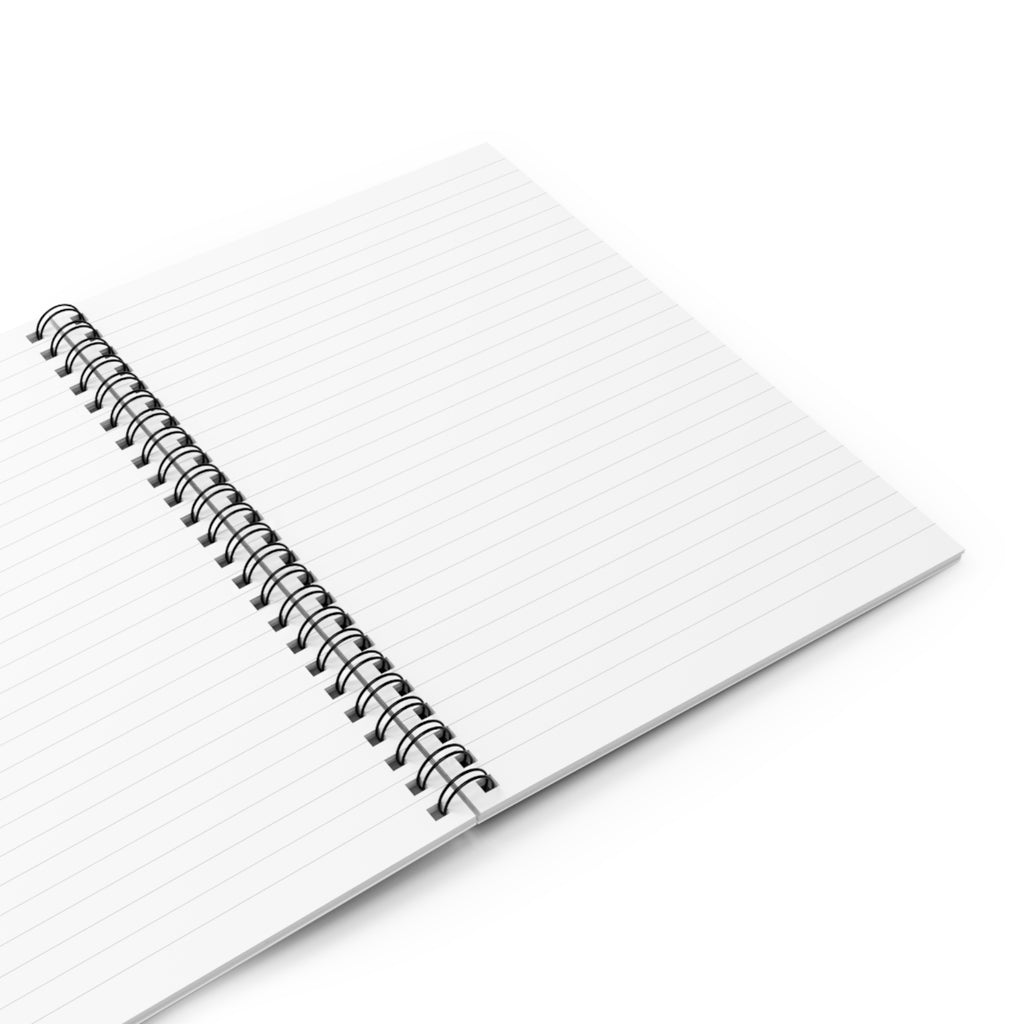 LL Design Spiral Notebook – White on Light Brown
