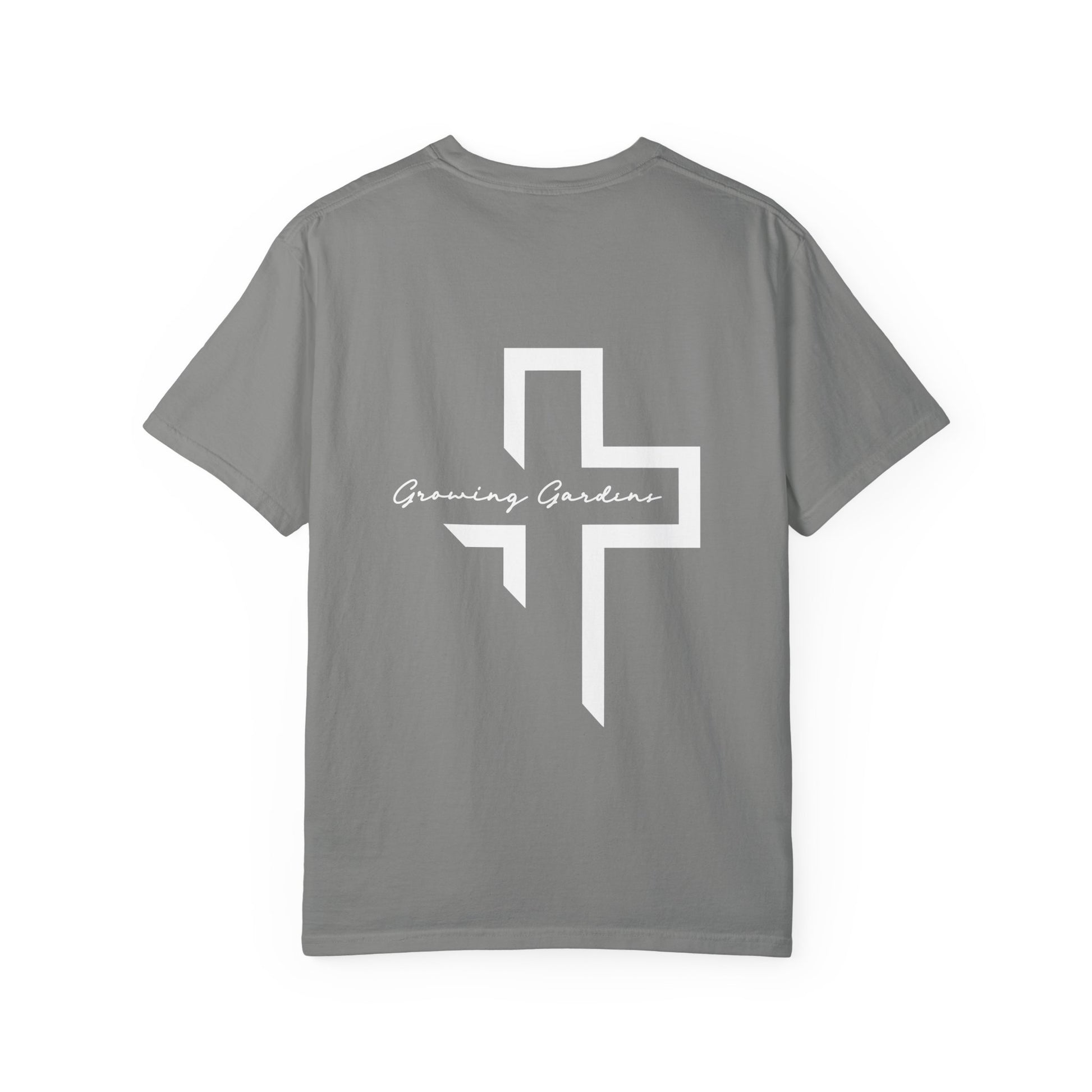 GG Script Tee with Cross - Granite