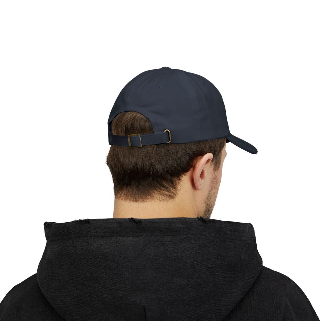 GG Script Classic Dad Cap - White on Navy