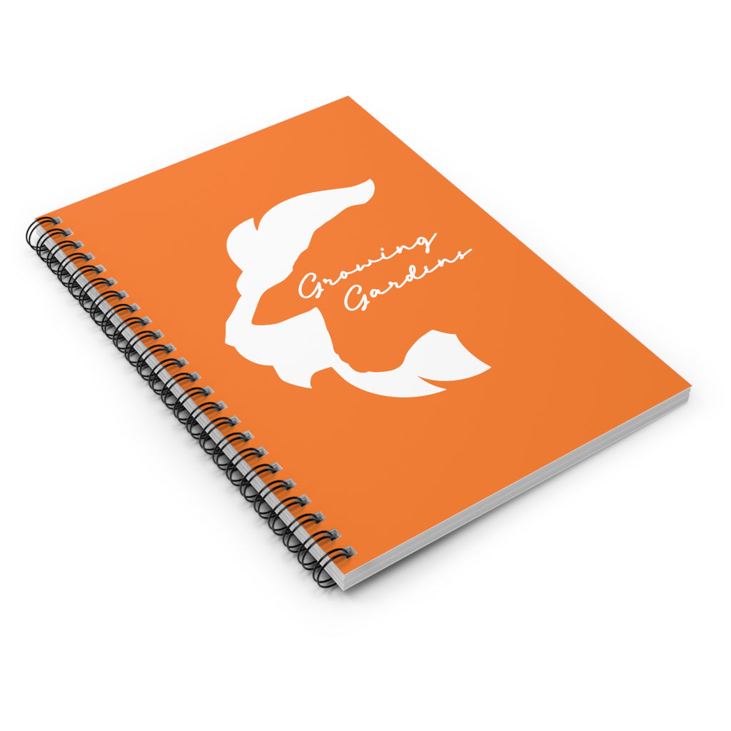 LL Design Spiral Notebook – White on Orange