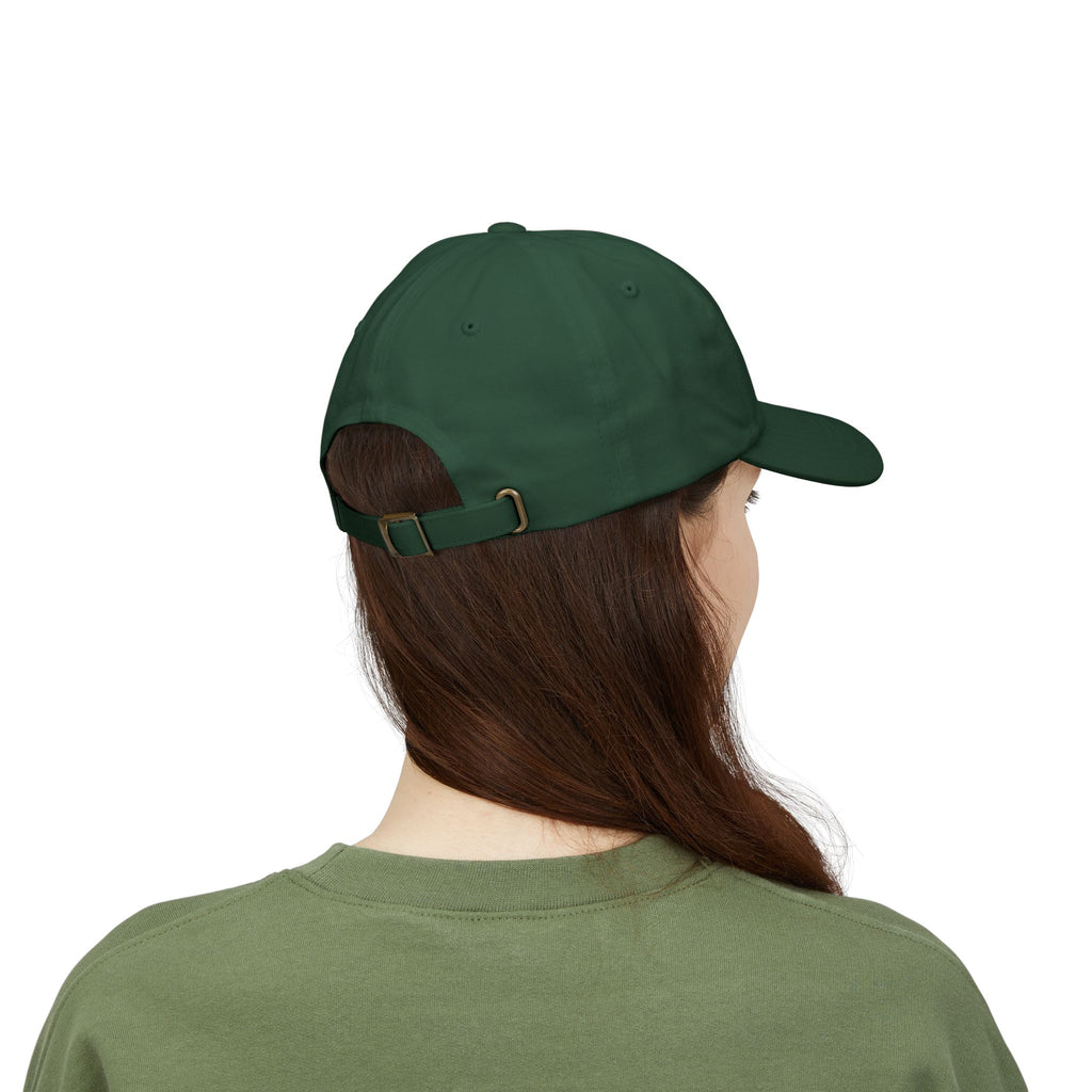 GG Script Classic Dad Cap - White on Spruce