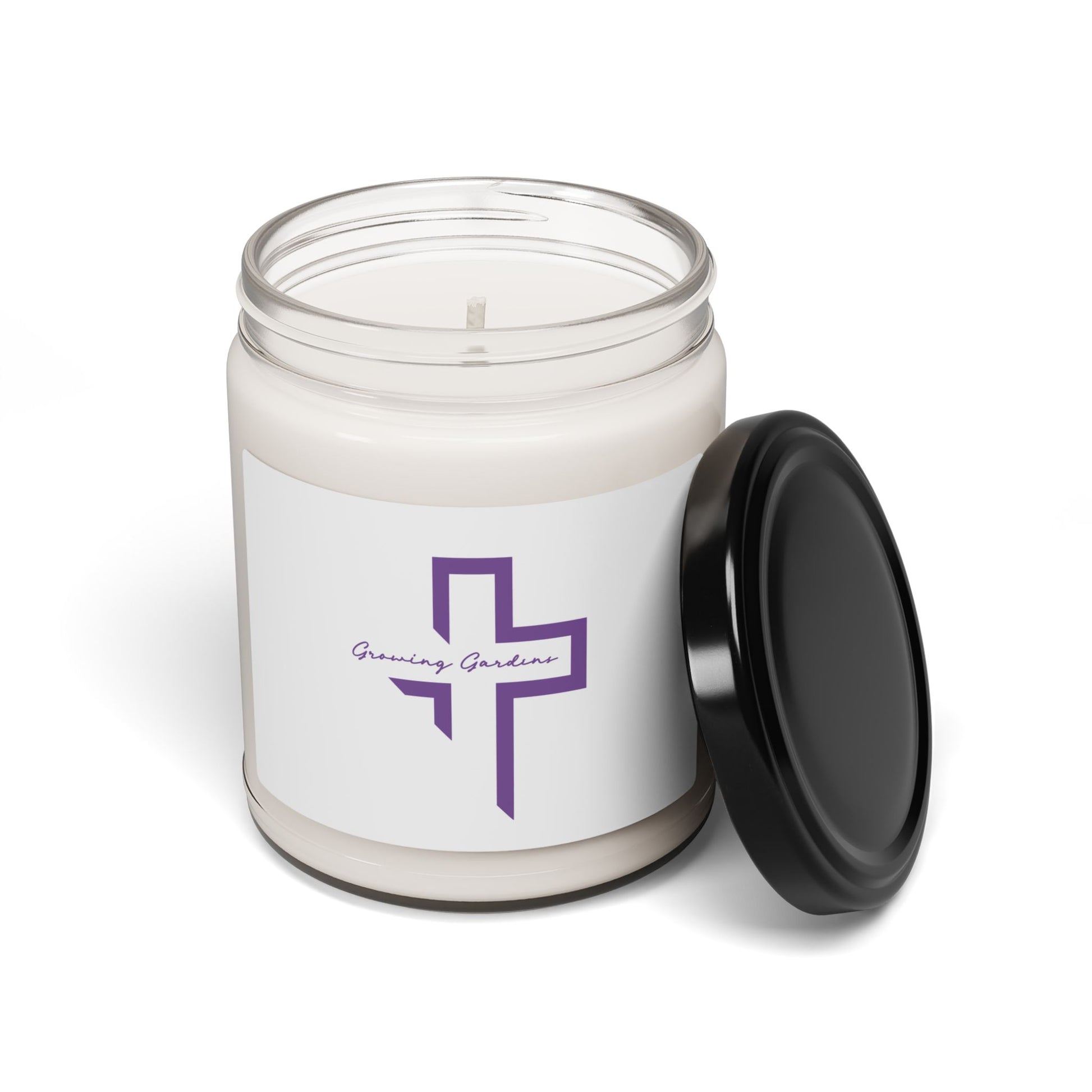 GG Cross Design Candle - Purple