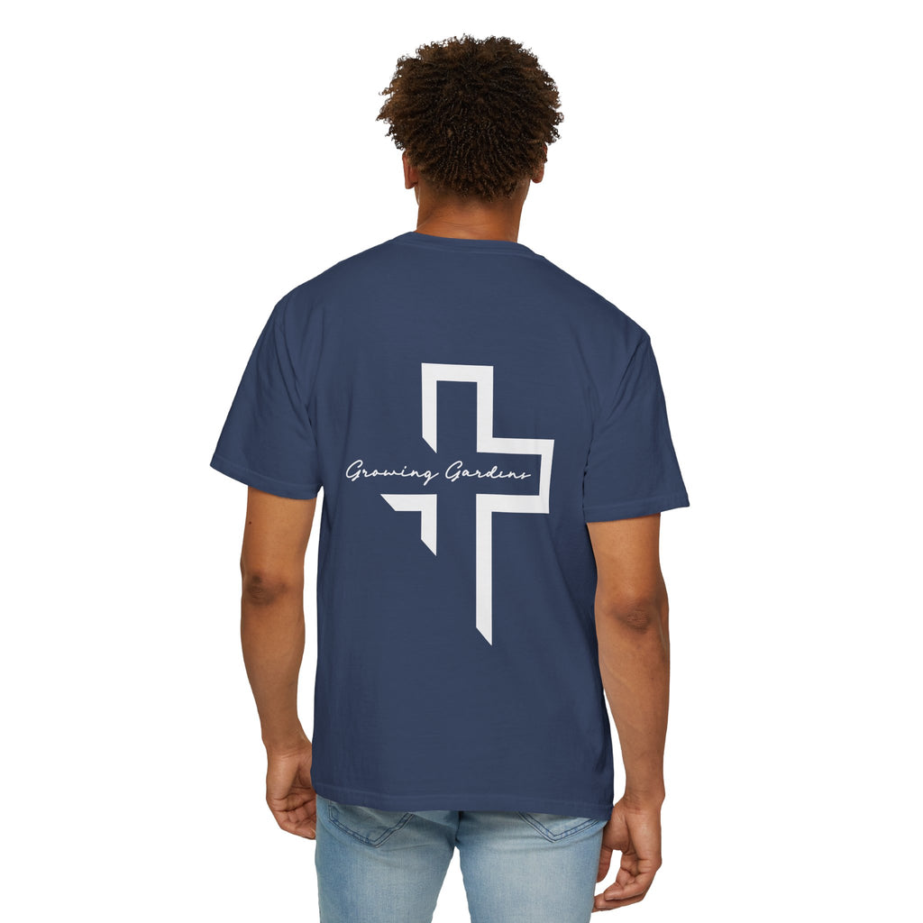 GG Script Tee with Cross - China Blue