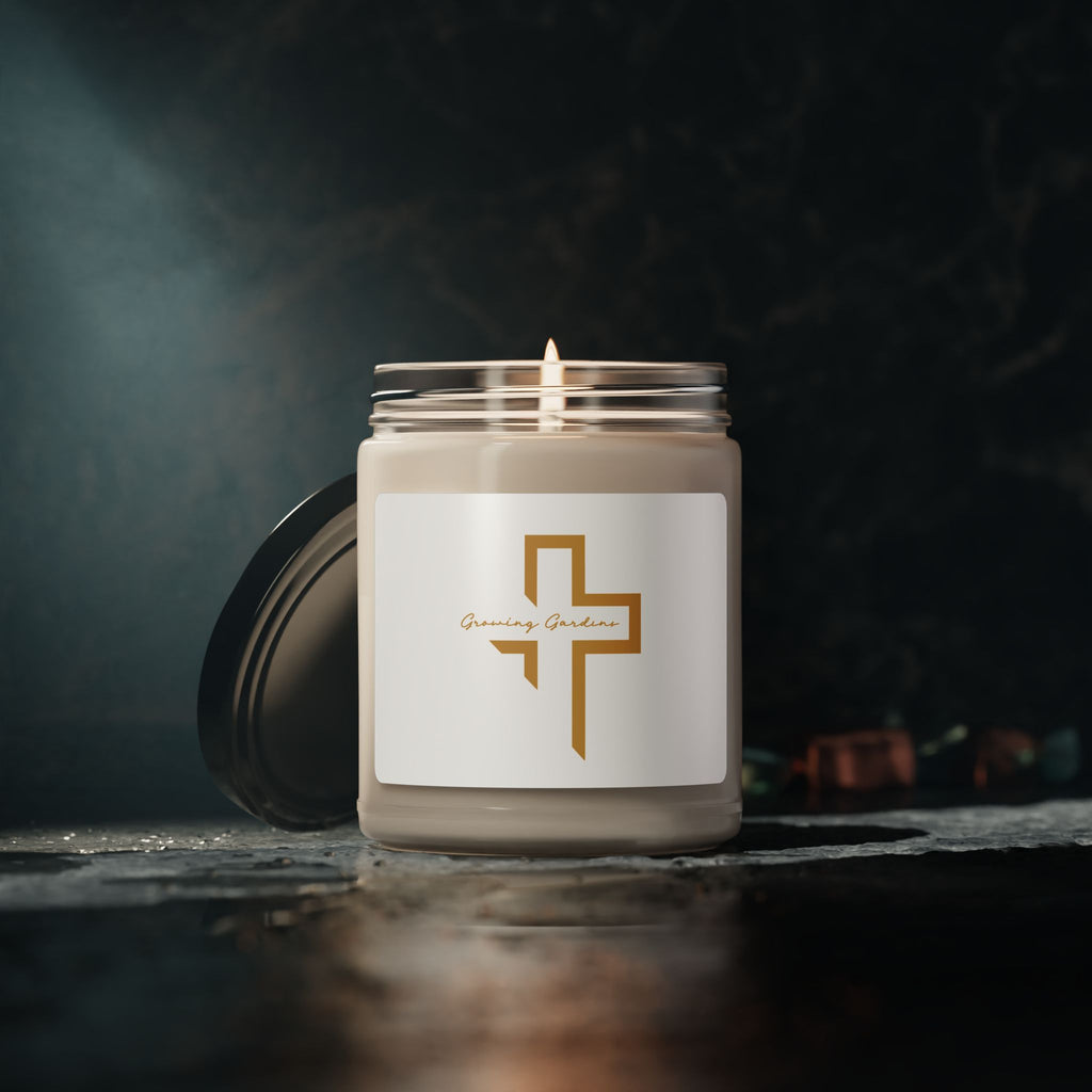 GG Cross Design Candle - Burnt Orange