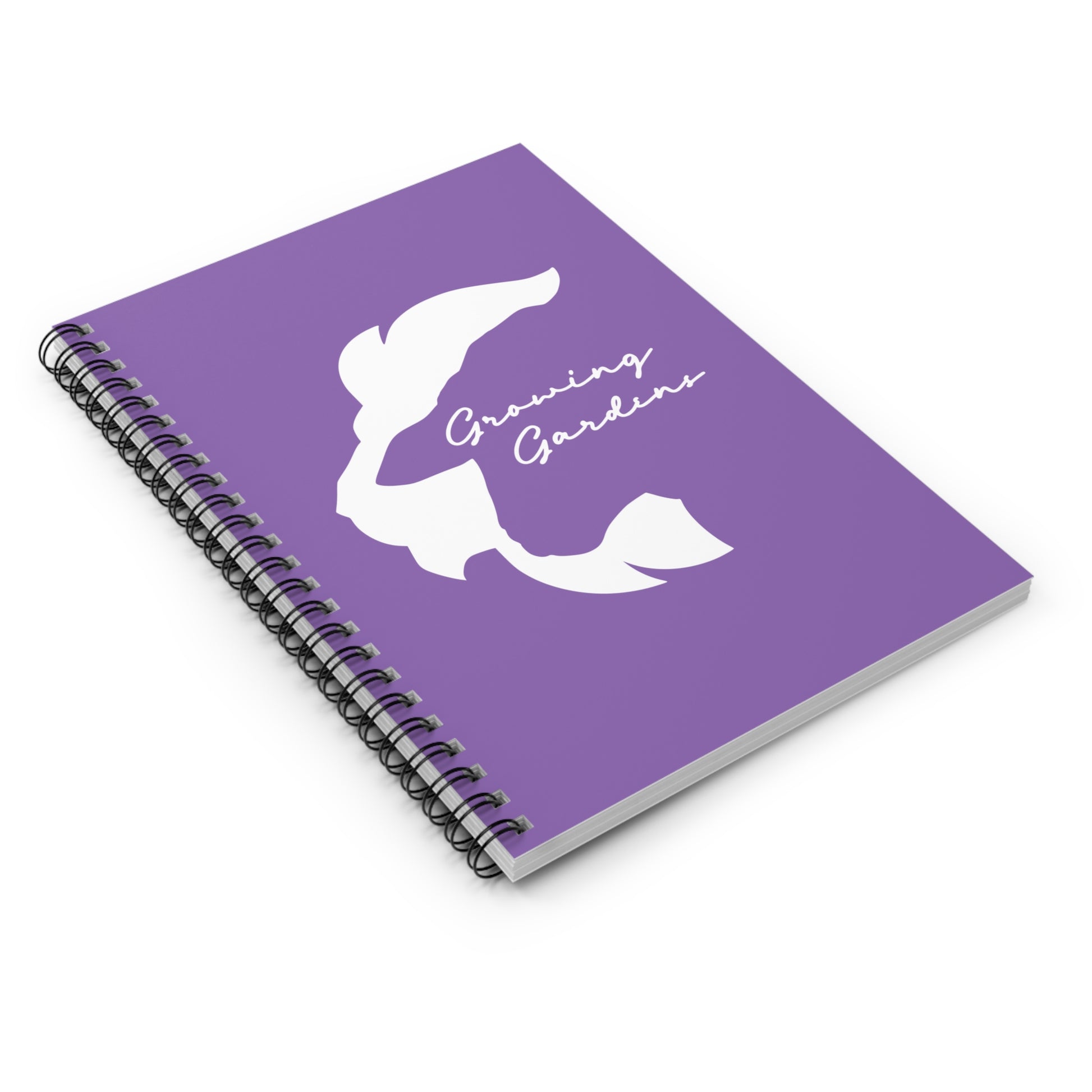 LL Design Spiral Notebook – White on Purple