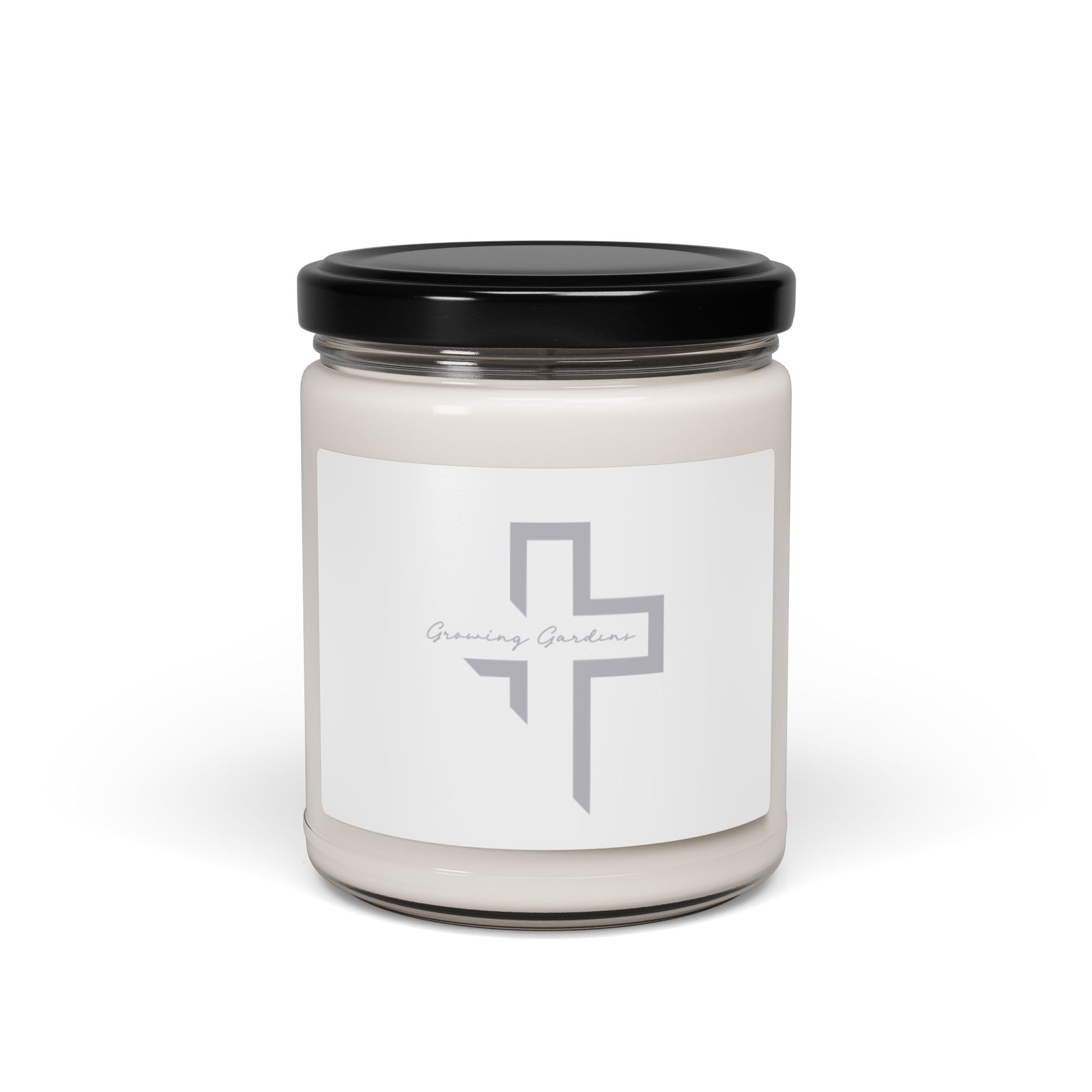 GG Cross Design Candle - Gray