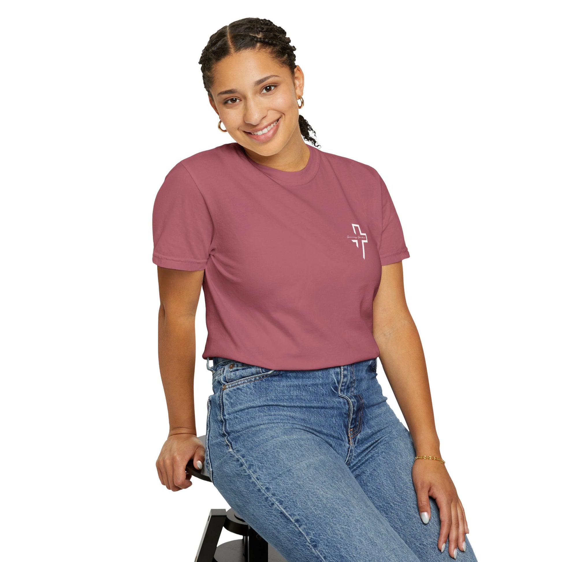 Quarter Chest GG Cross Tee -  Crimson