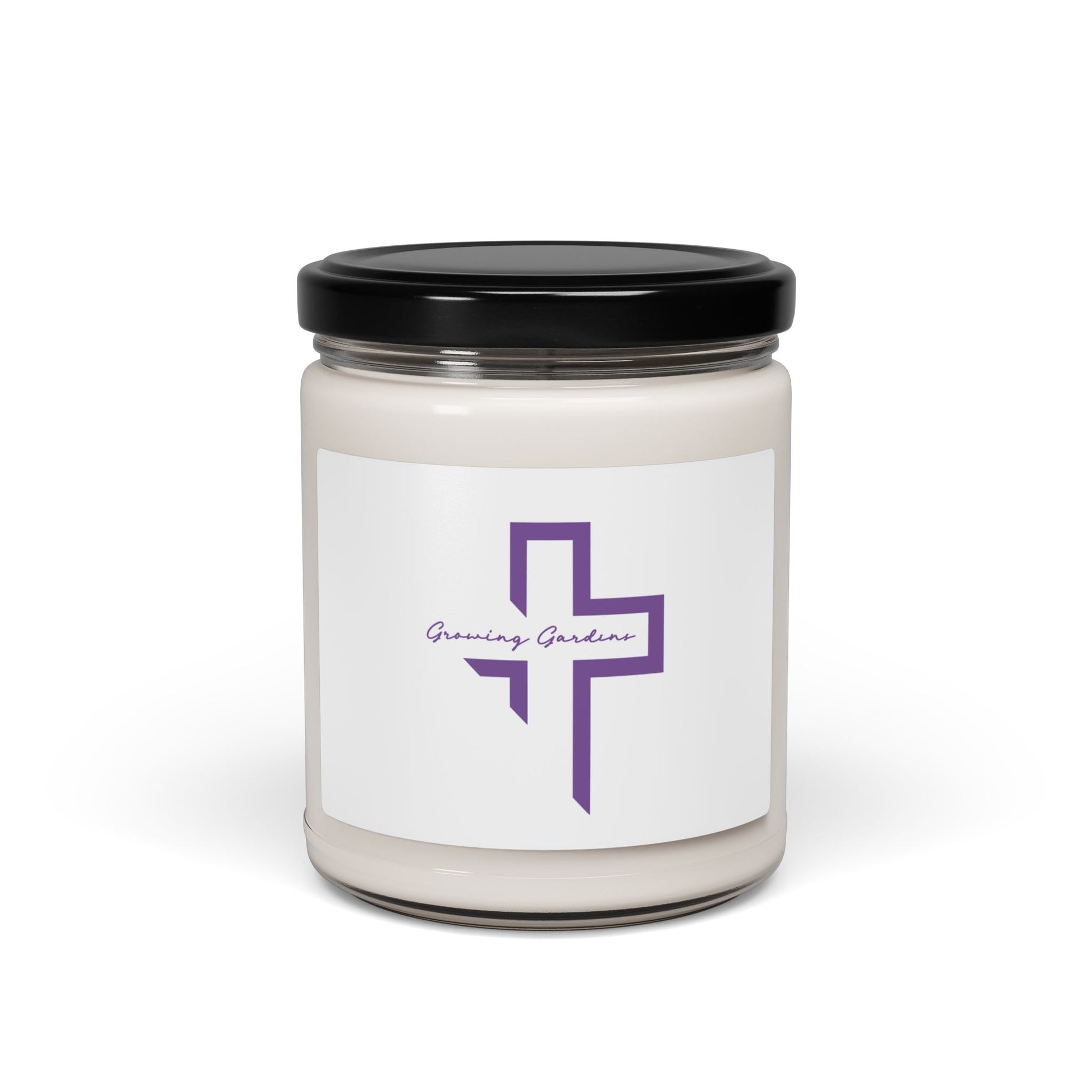 GG Cross Design Candle - Purple