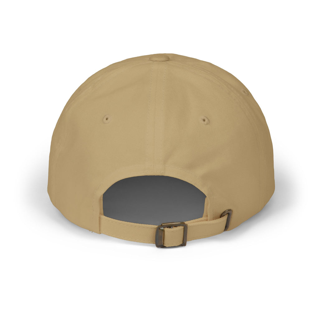 GG Script Classic Dad Cap - White on Khaki