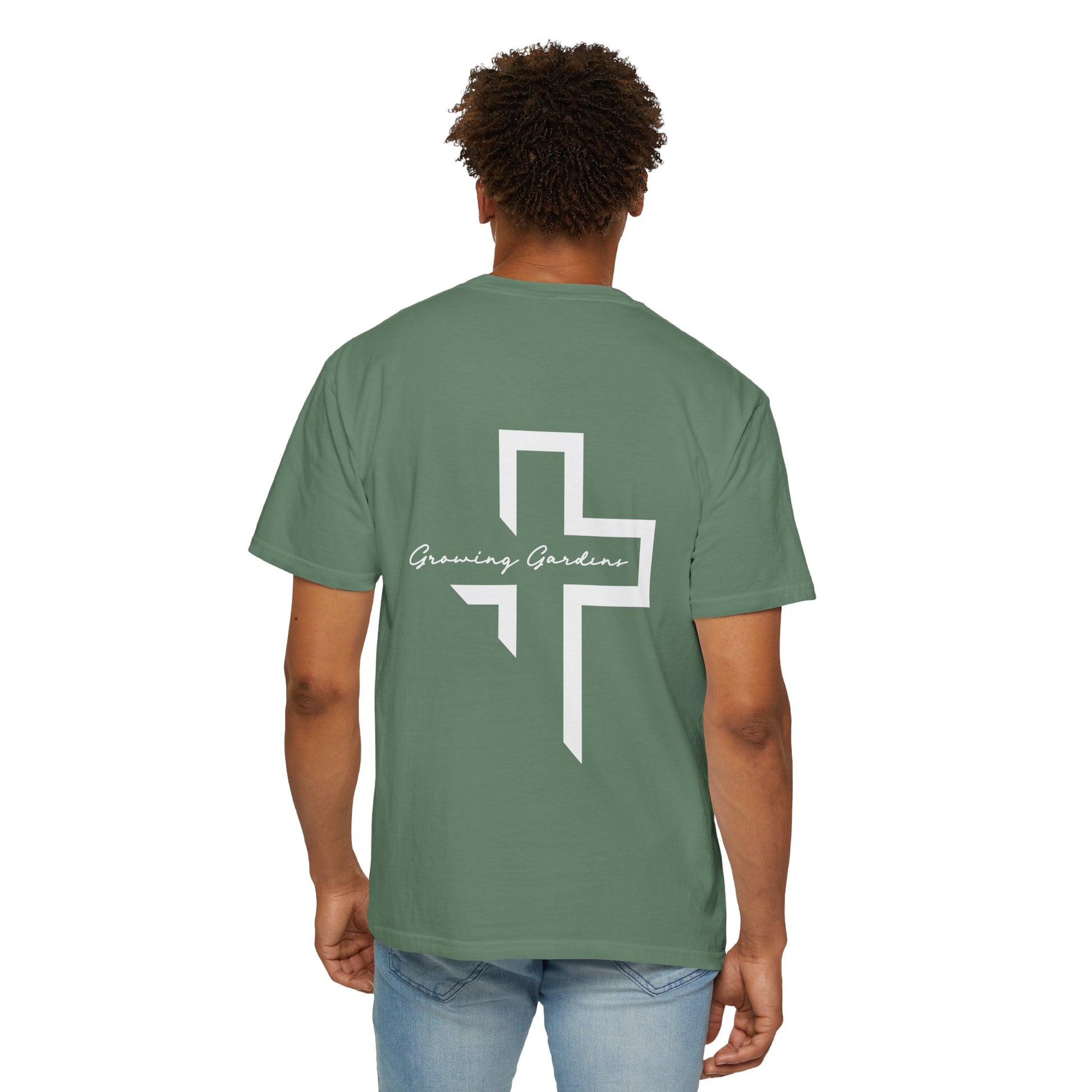 Quarter Chest GG Cross Tee - Light Green