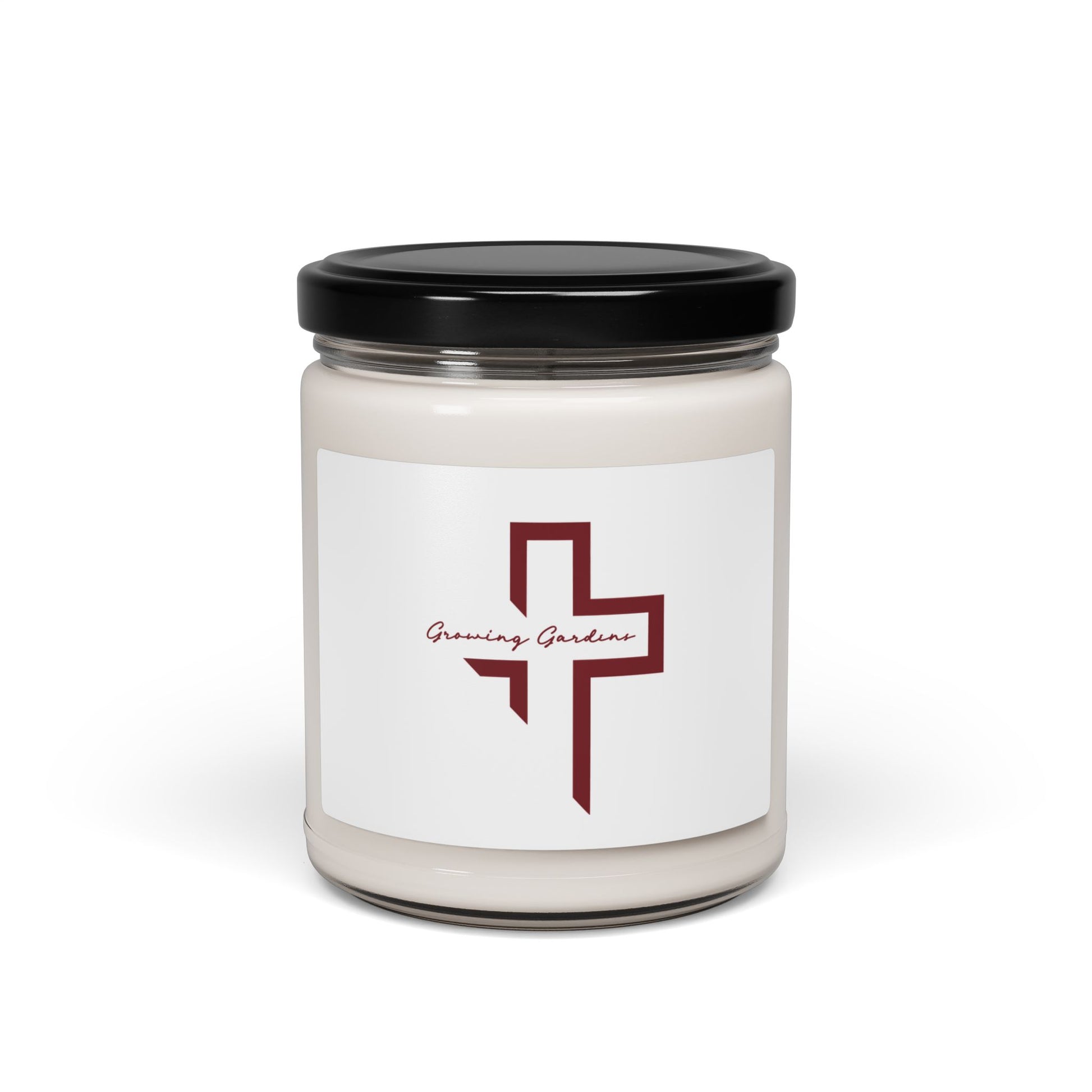 GG Cross Design Candle - Deep Red