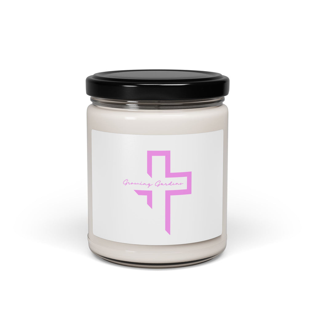GG Cross Design Candle - Pink