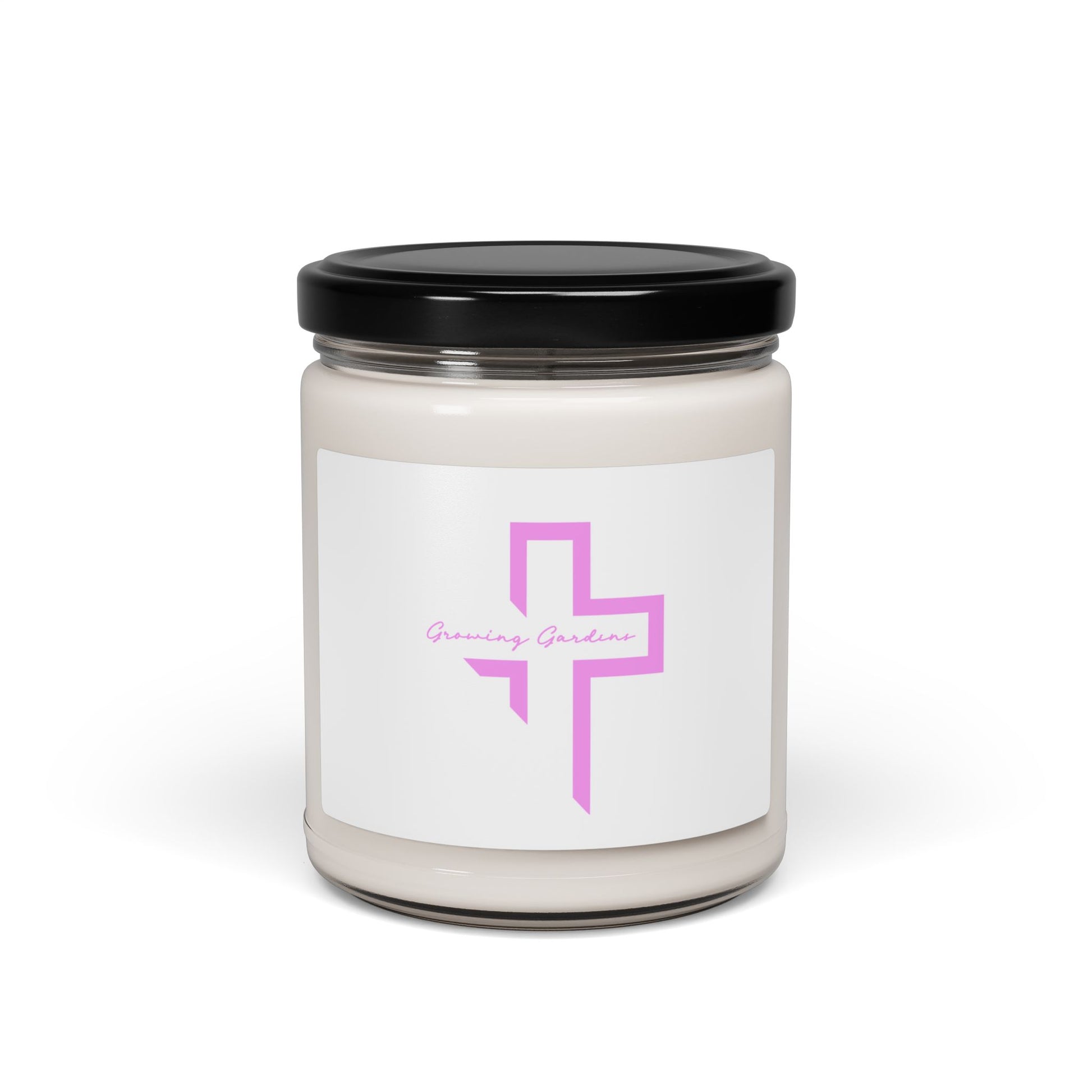 GG Cross Design Candle - Pink
