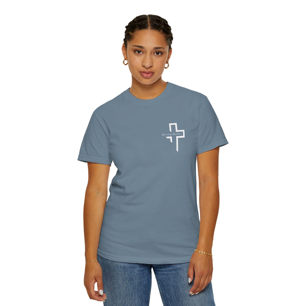 Quarter Chest GG Cross Tee - Ice Blue