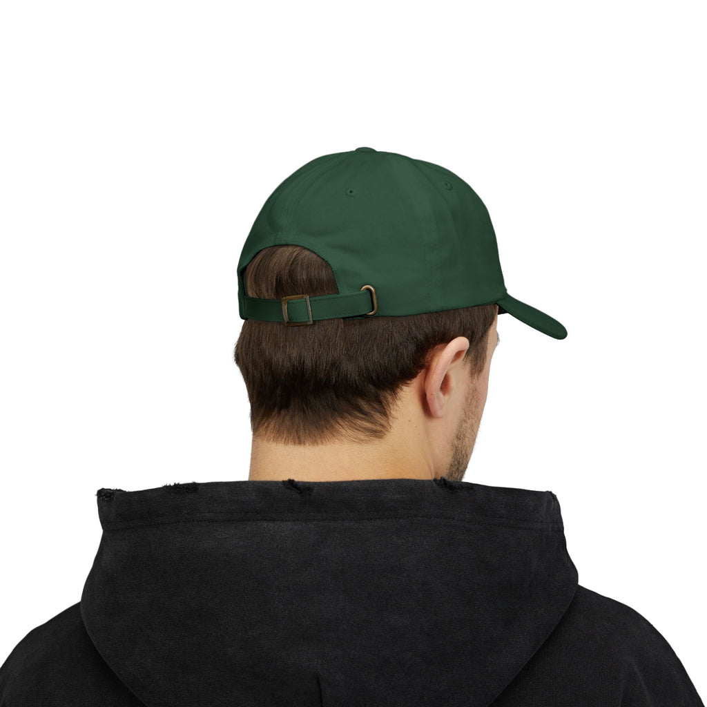 GG Script Classic Dad Cap - White on Spruce