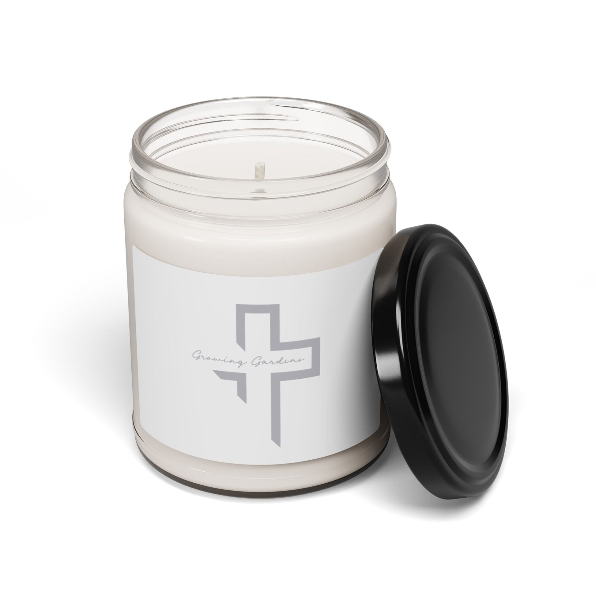 GG Cross Design Candle - Gray