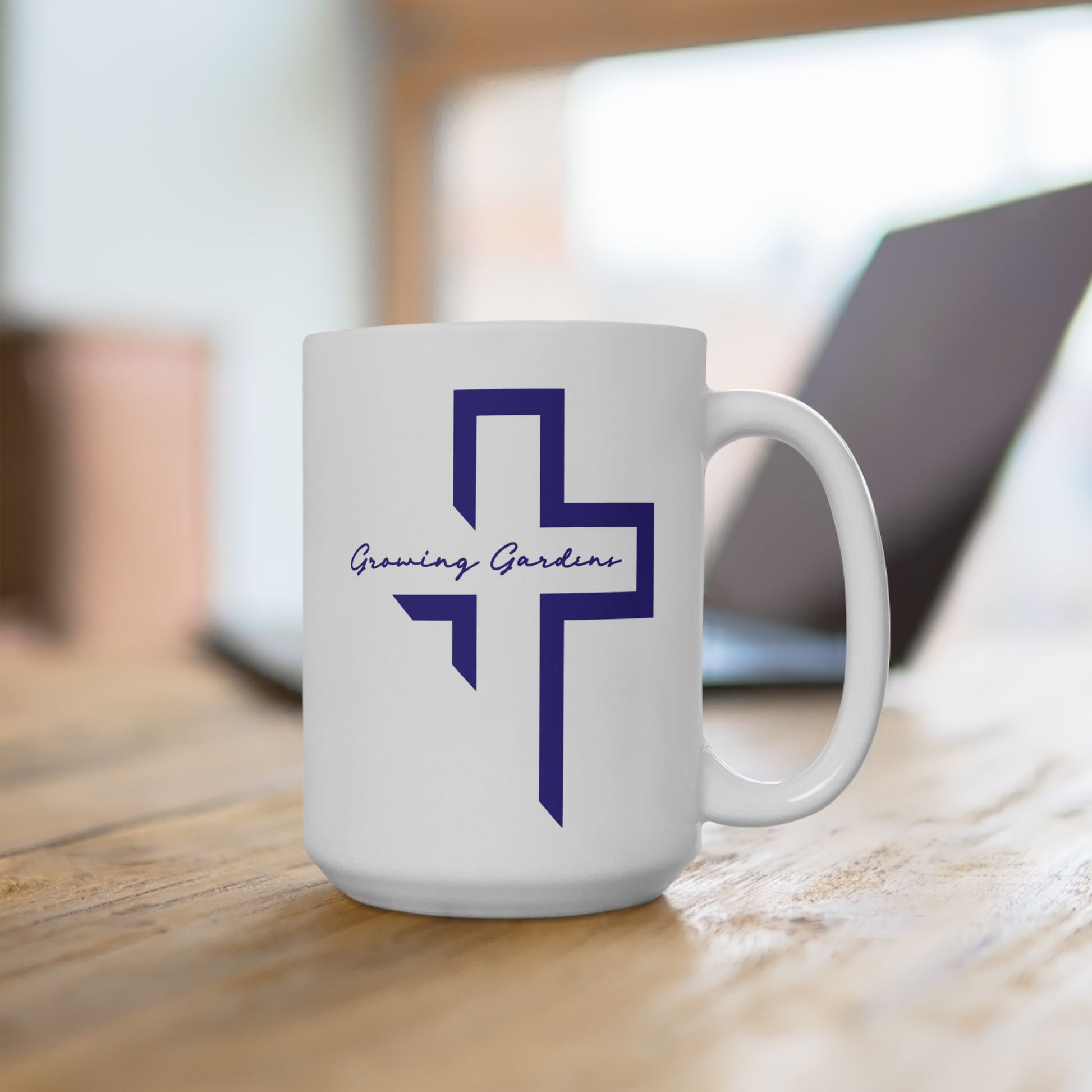 GG Cross Ceramic Mug - Blue