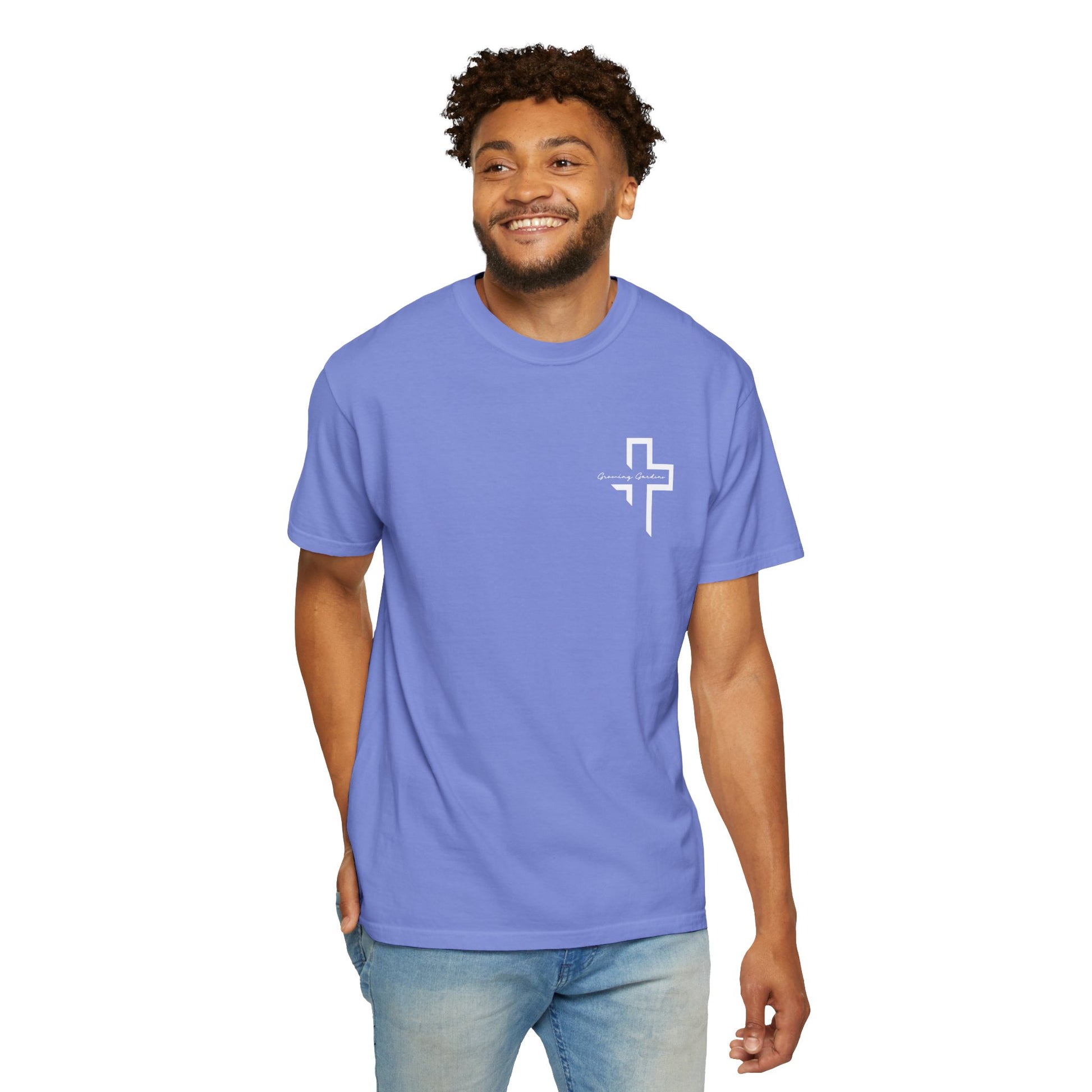 Quarter Chest GG Cross Tee - Bay Blue