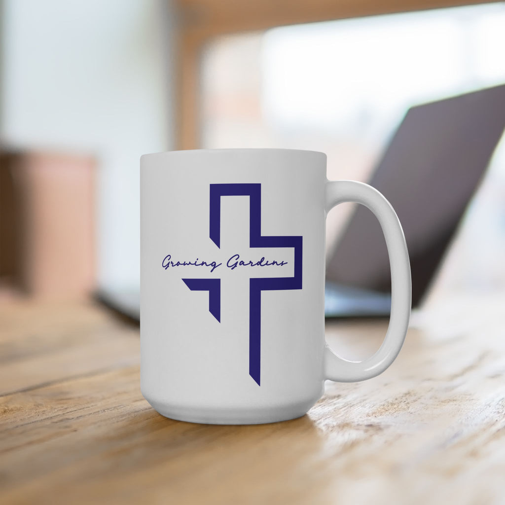 GG Cross Ceramic Mug - Blue