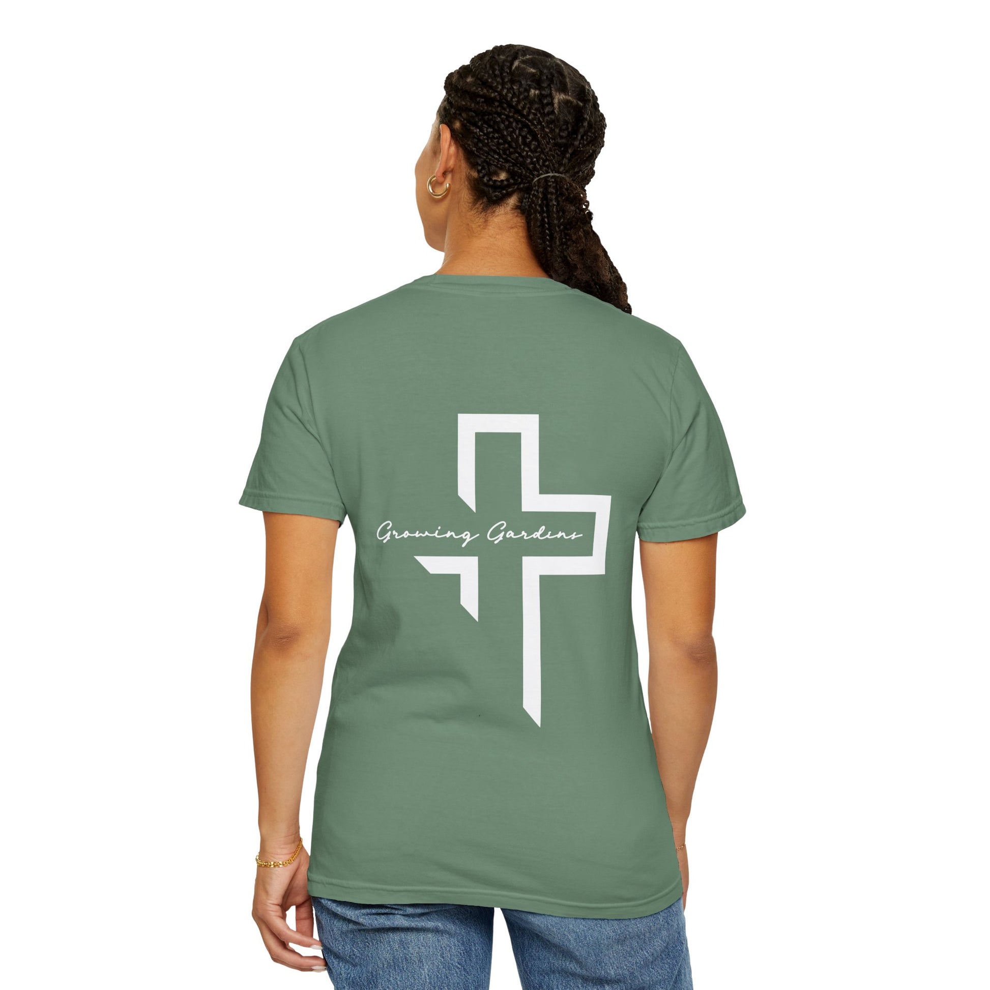 Quarter Chest GG Cross Tee - Light Green