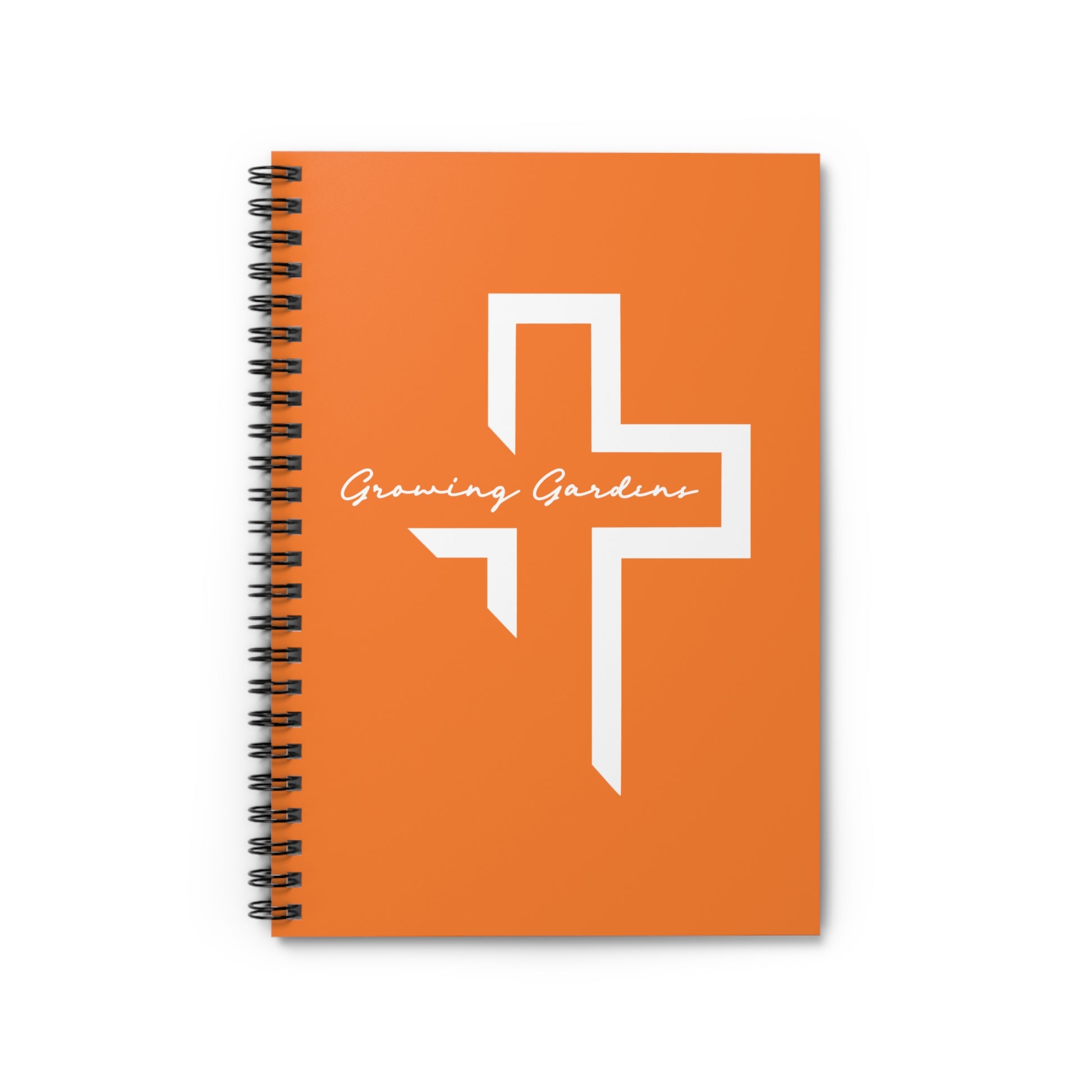 GG Cross Spiral Notebook – White on Orange