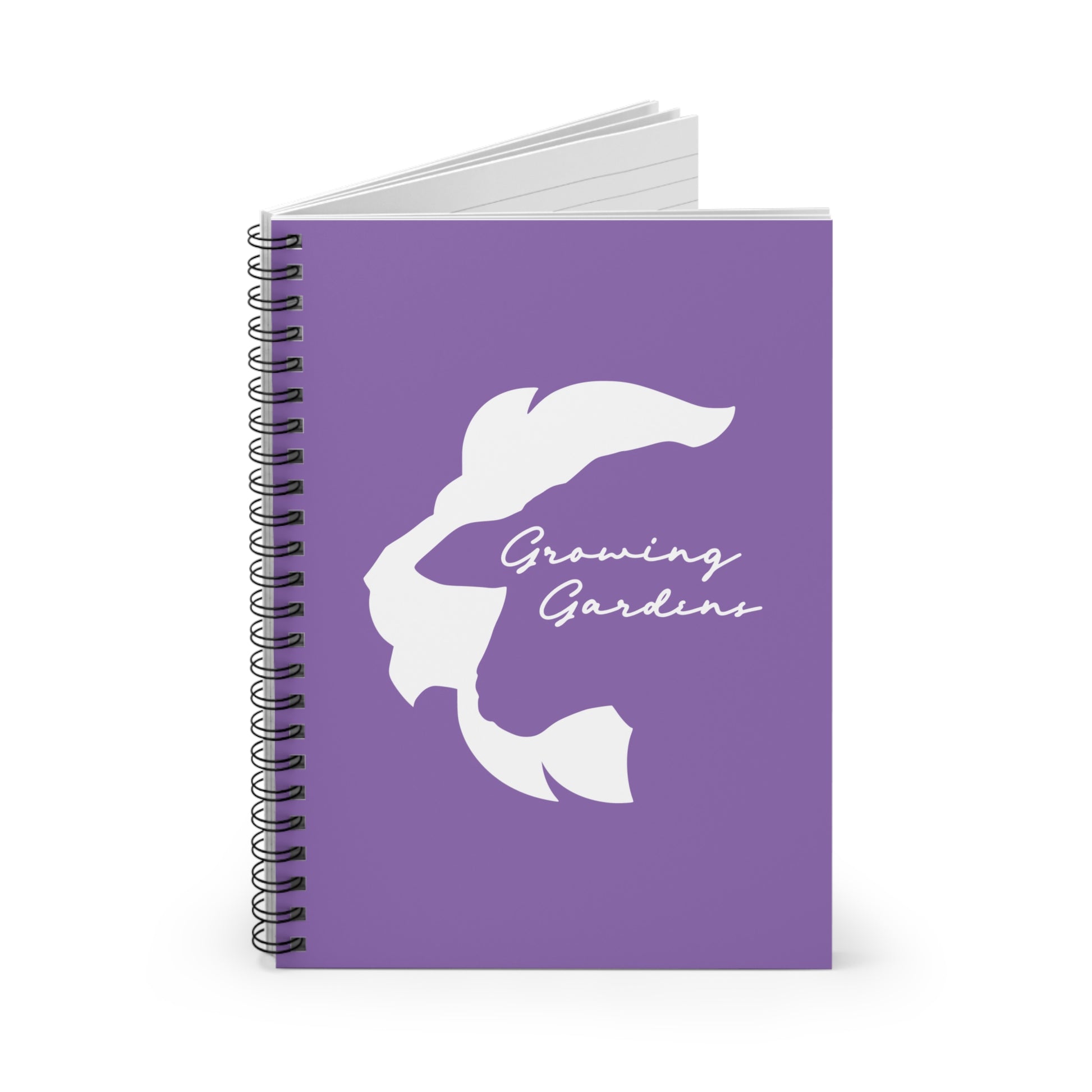 LL Design Spiral Notebook – White on Purple