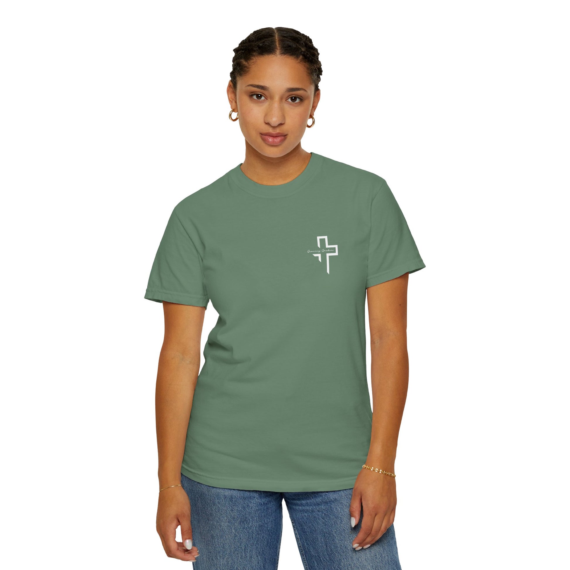 Quarter Chest GG Cross Tee - Light Green