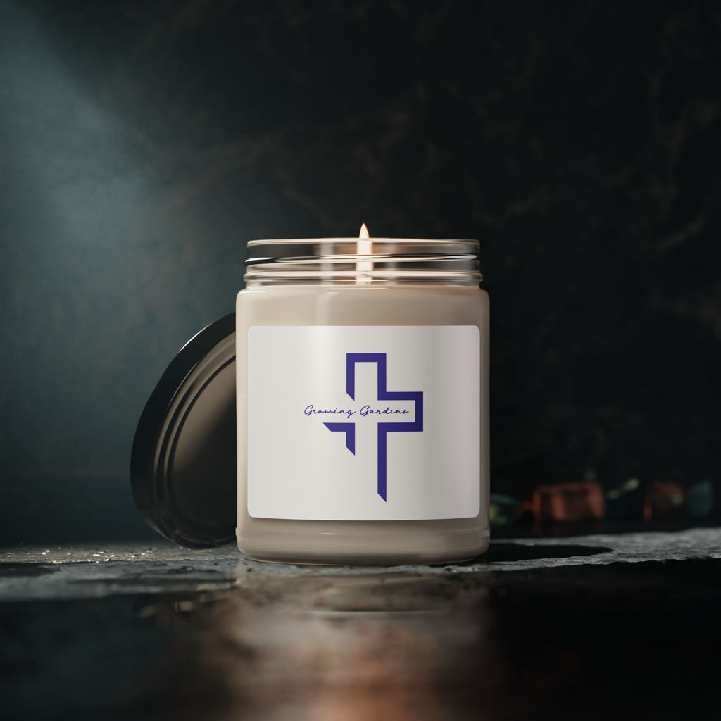GG Cross Design Candle - Blue