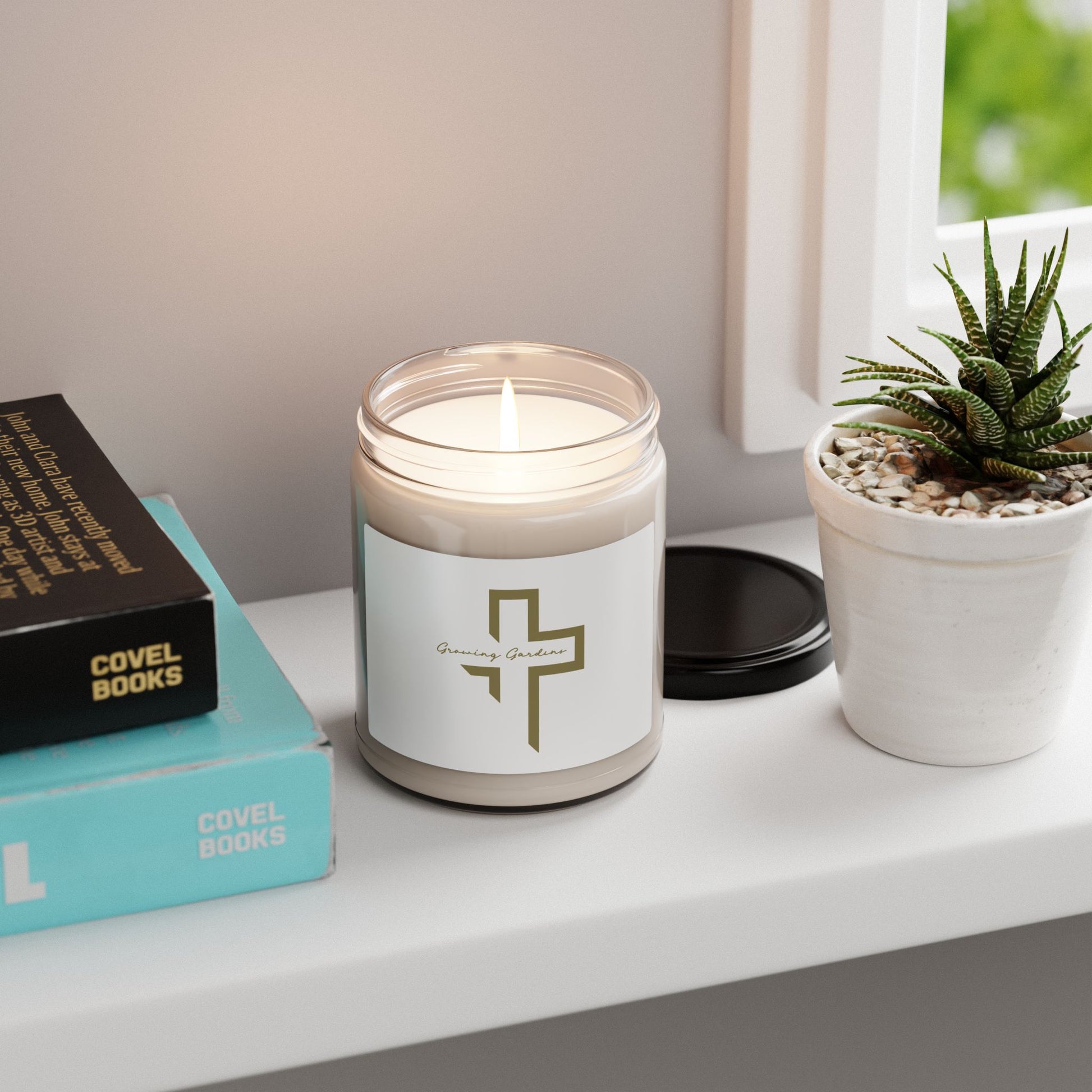 GG Cross Design Candle - Bronze