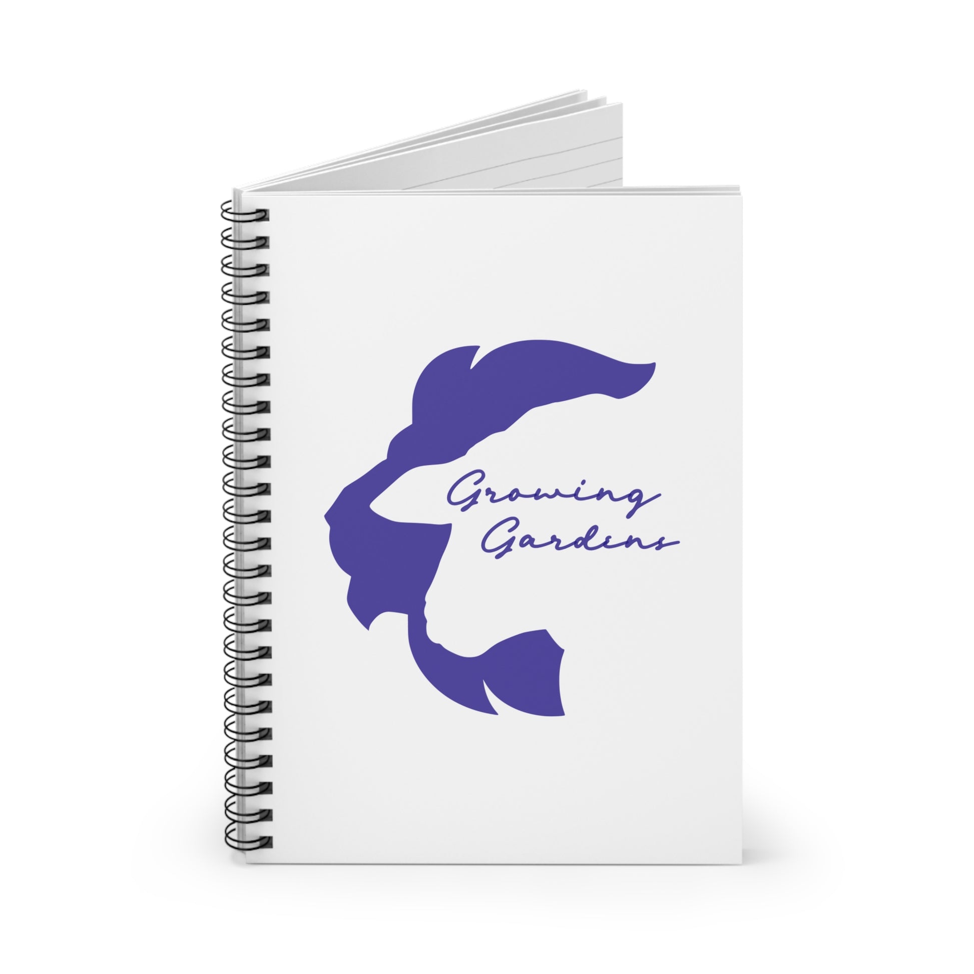 White Spiral Notebook with Blue LL Design