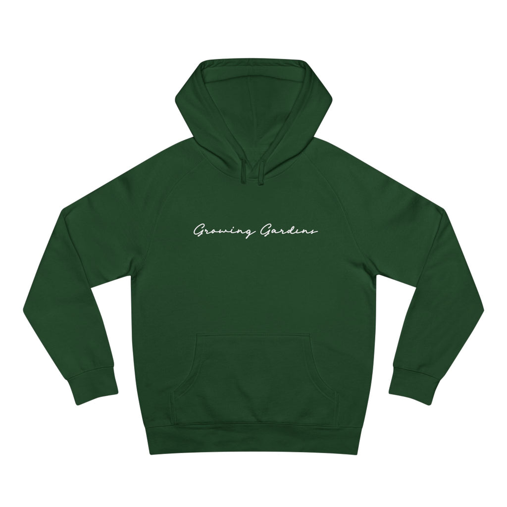 GG Script with Cross Hoodie - Forest Green