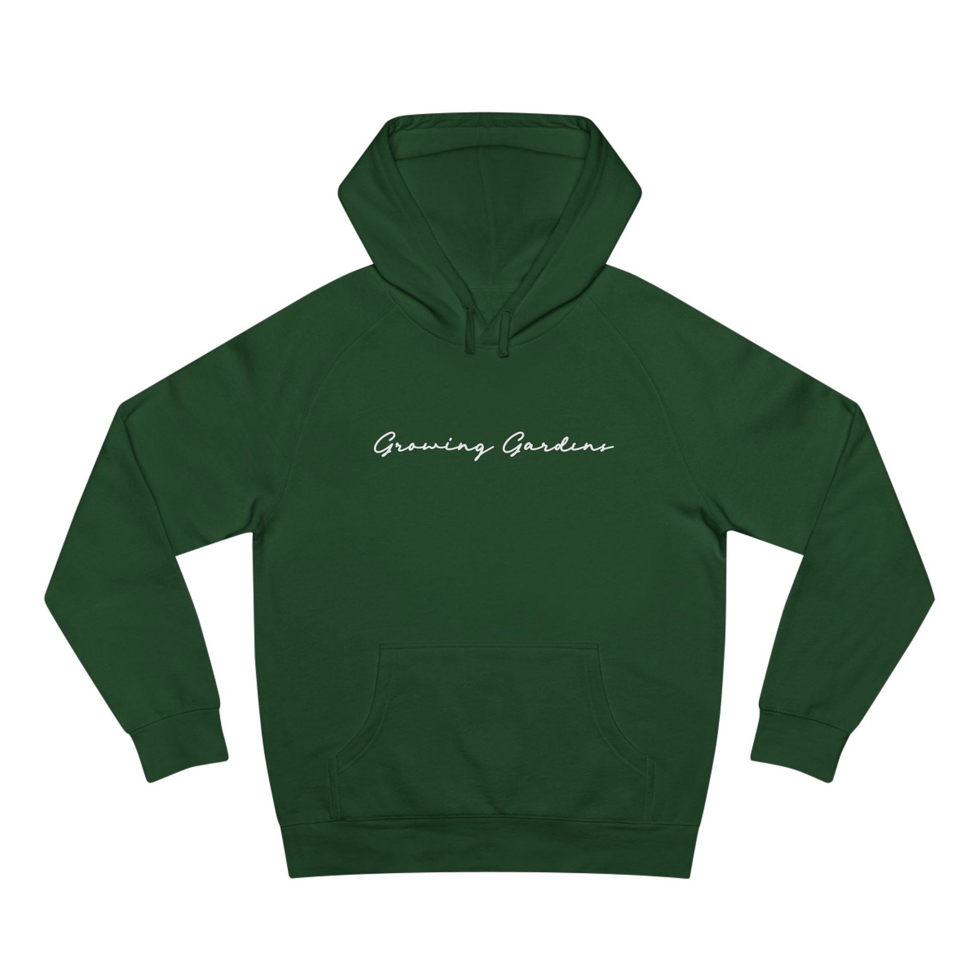 GG Script with Cross Hoodie - Forest Green