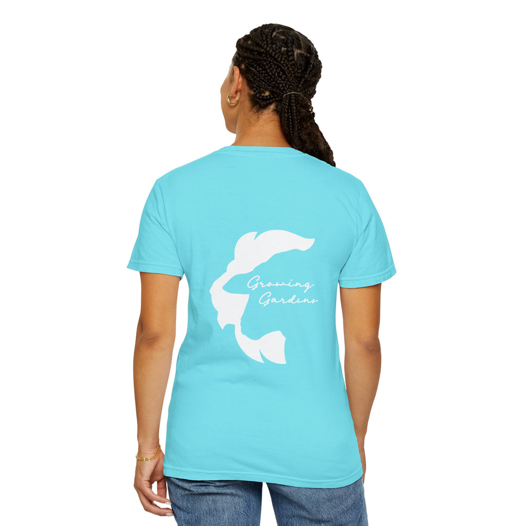 GG Script Tee with LL Design - Lagoon Blue