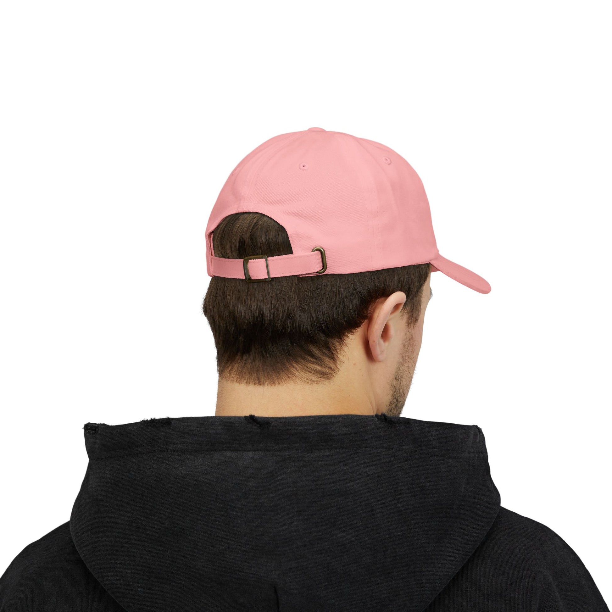 GG Script Classic Dad Cap - White on Pink