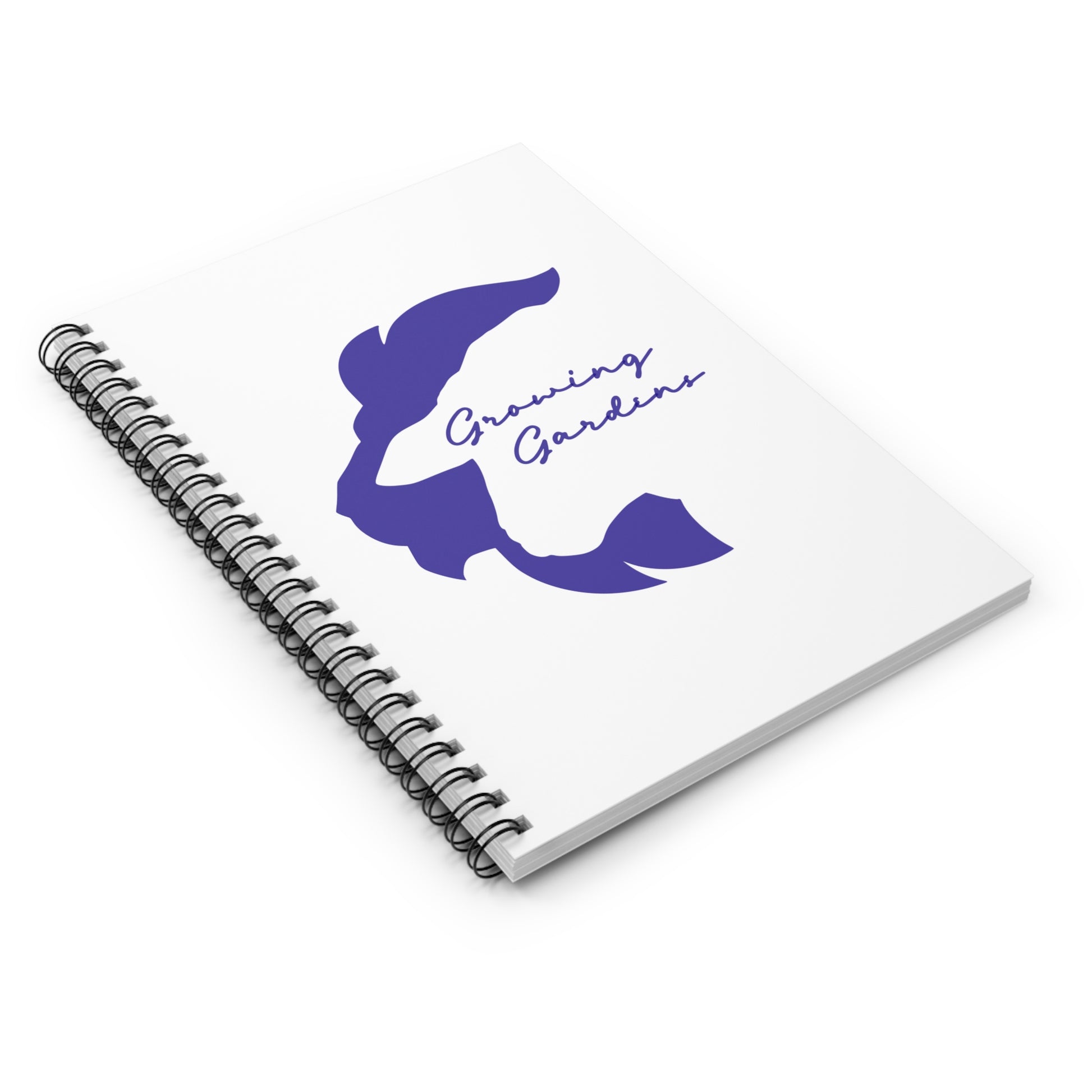 White Spiral Notebook with Blue LL Design