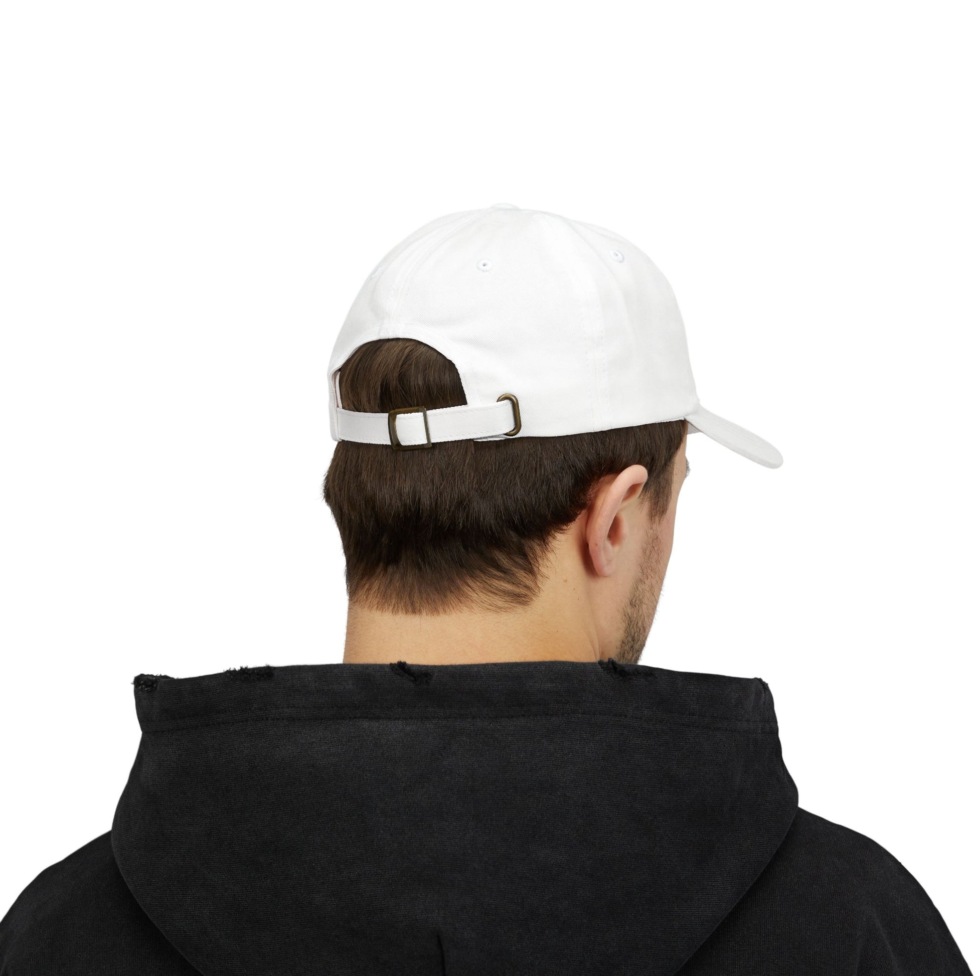 Classic White Dad Cap, Blue GG Script