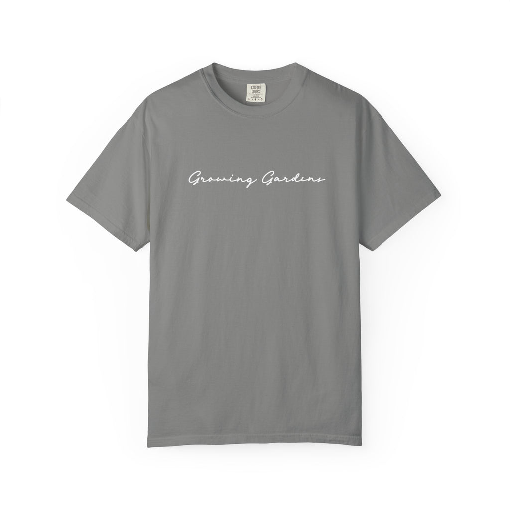GG Script Tee with Cross - Granite