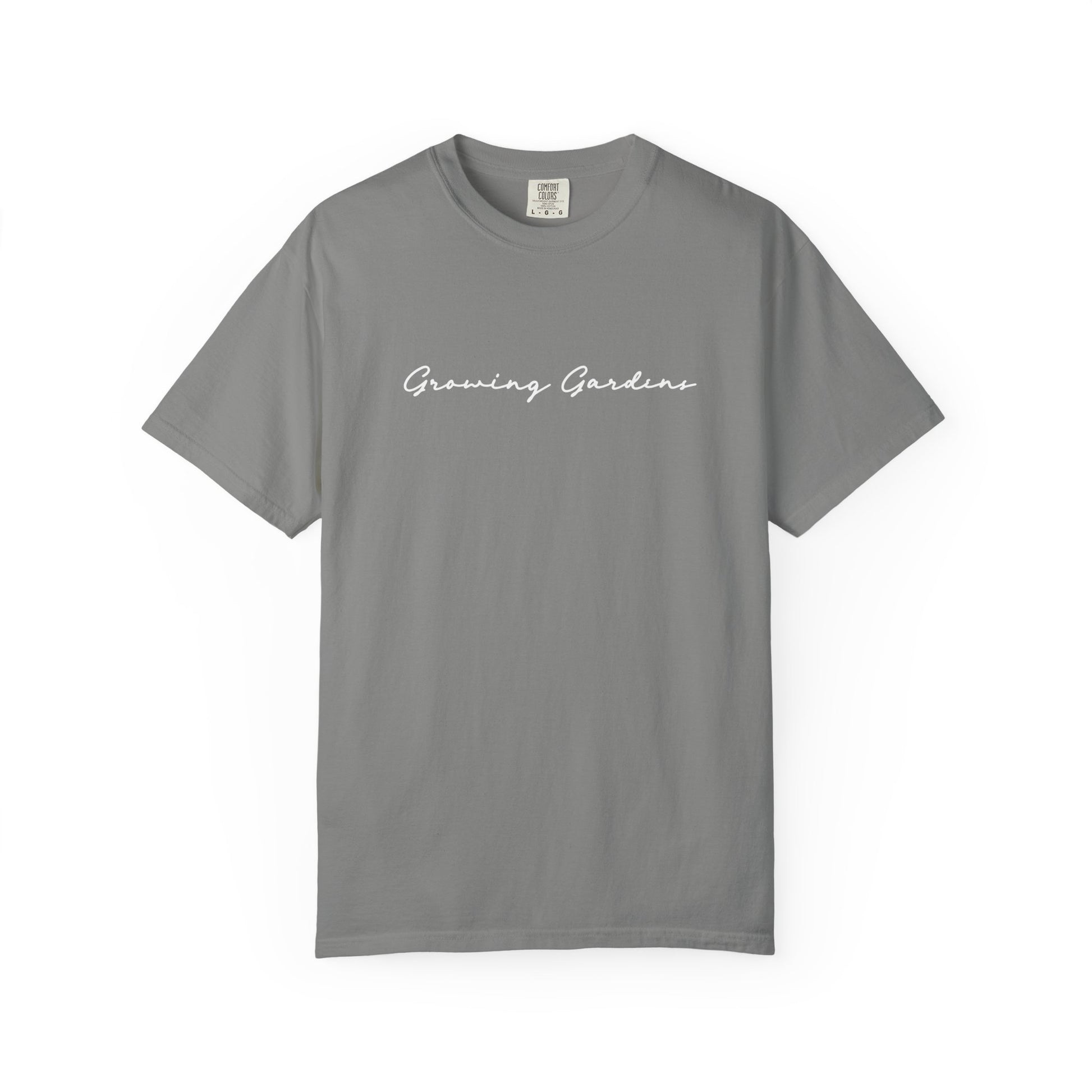 GG Script Tee with Cross - Granite