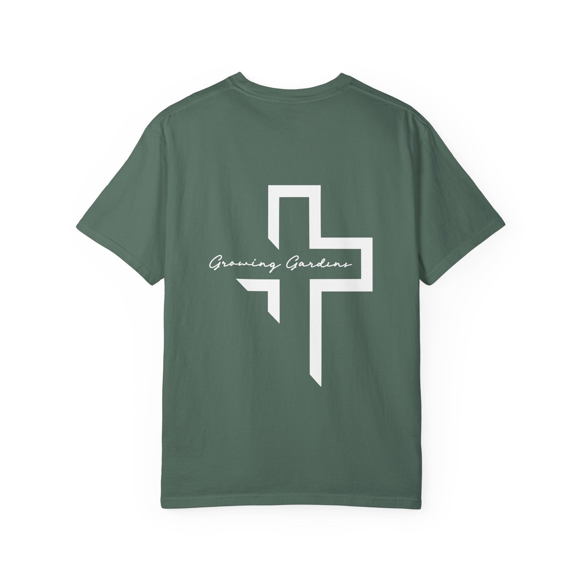 GG Script Tee with Cross - Blue Spruce