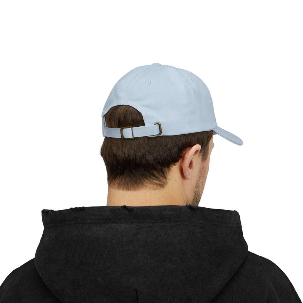 GG Script Classic Dad Cap - White on Light Blue
