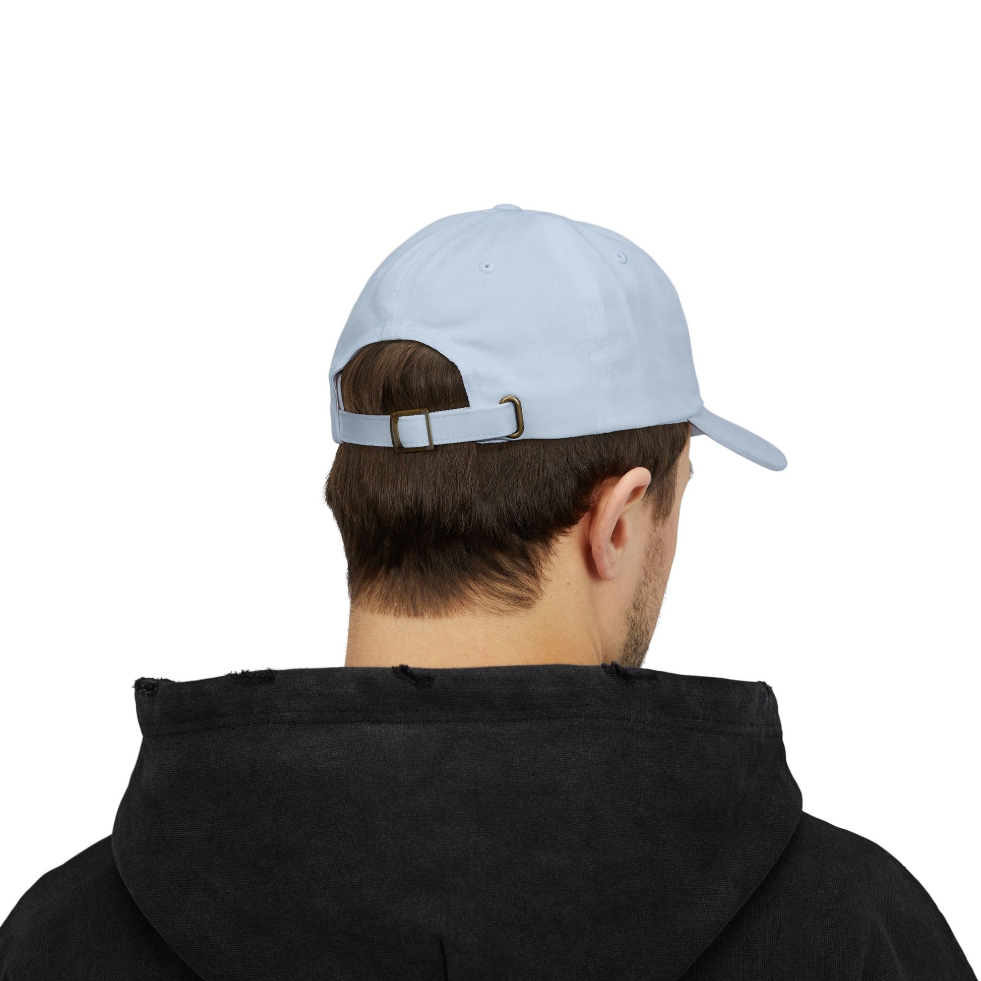 GG Script Classic Dad Cap - White on Light Blue