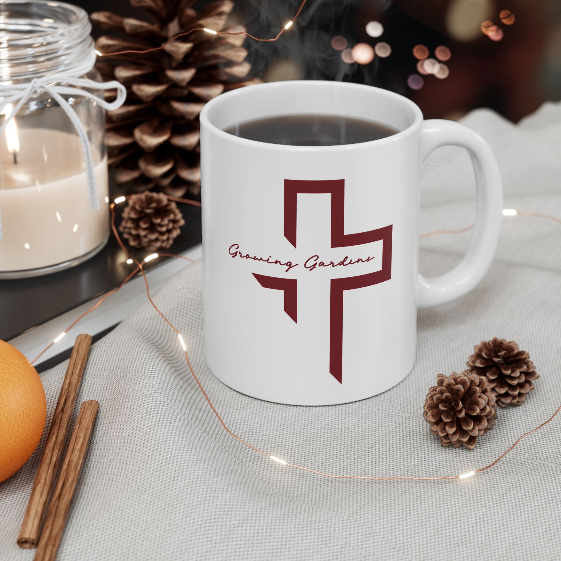 GG Cross Ceramic Mug - Deep Red
