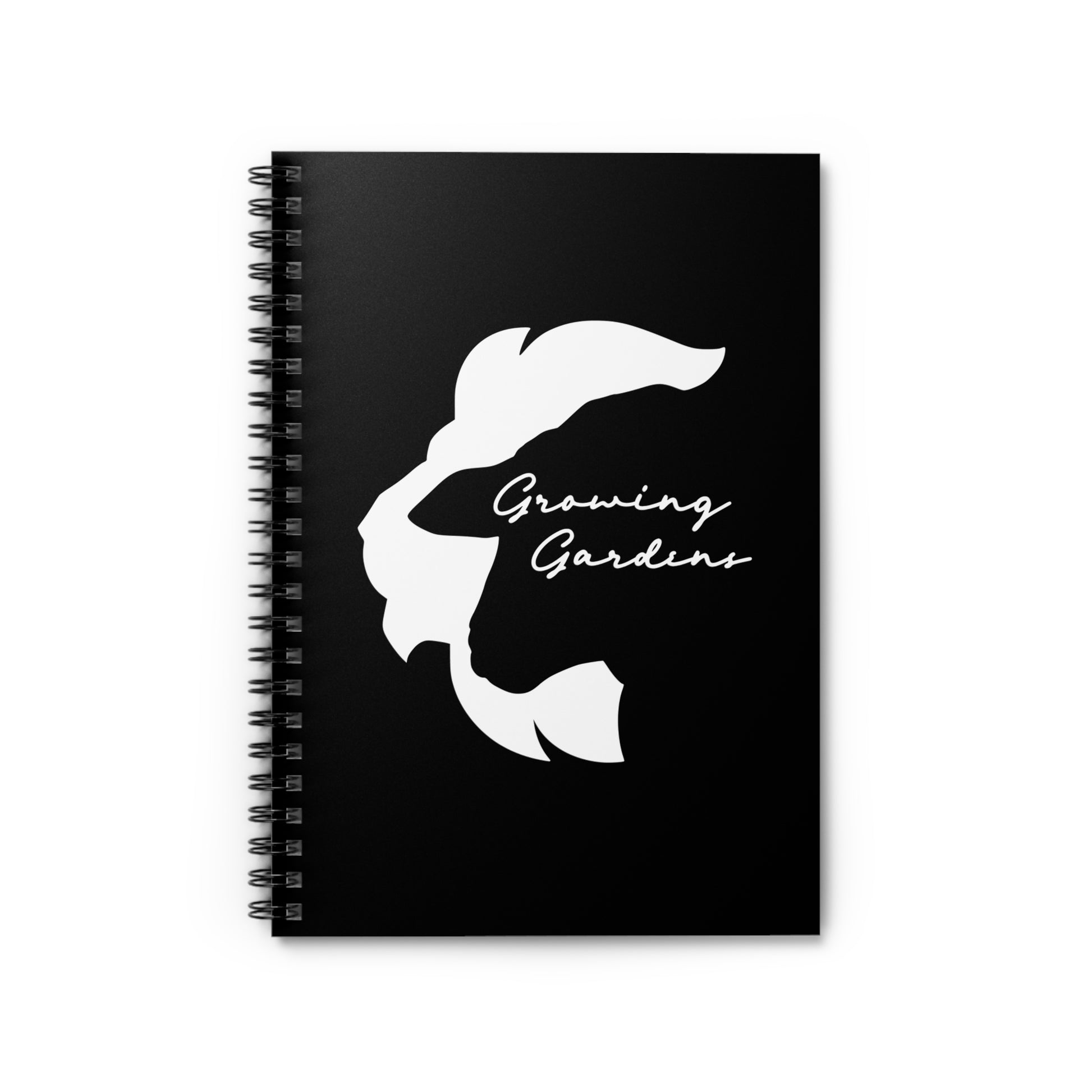 LL Design Spiral Notebook – White on Black
