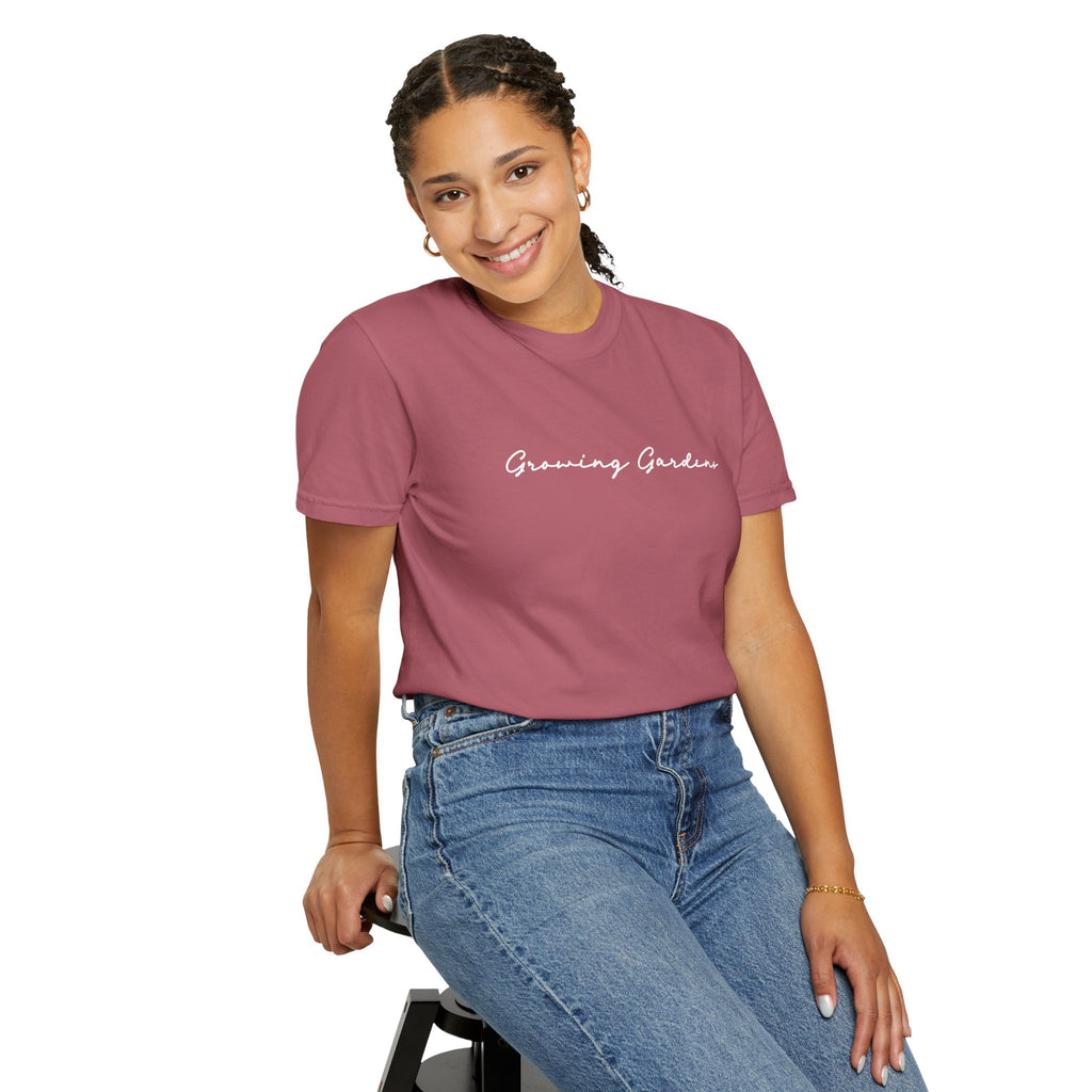 GG Script Tee with LL Design - Crimson