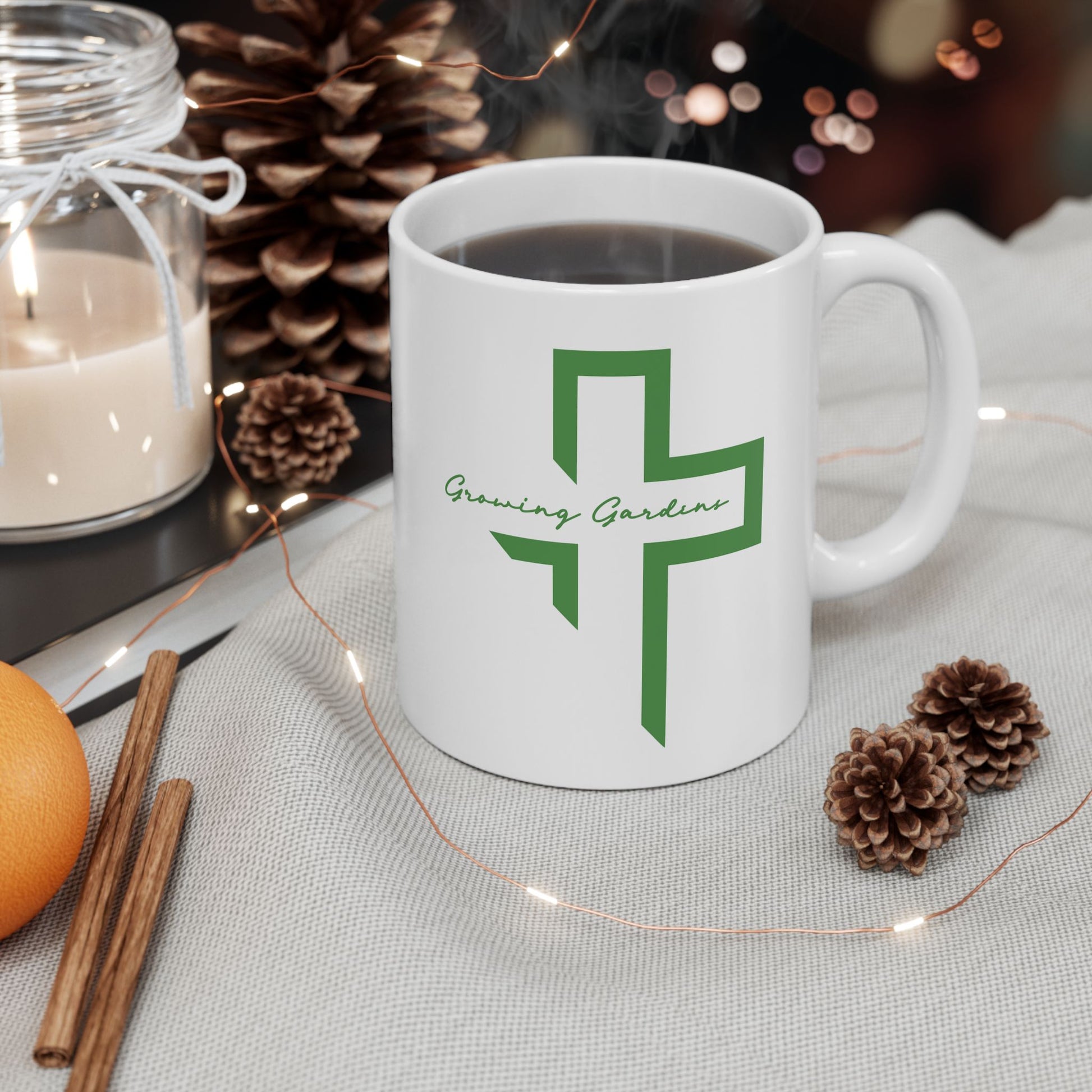 GG Cross Ceramic Mug - Warm Green