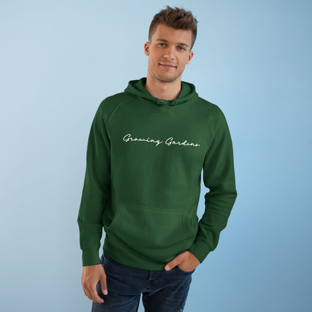 GG Script with Cross Hoodie - Forest Green