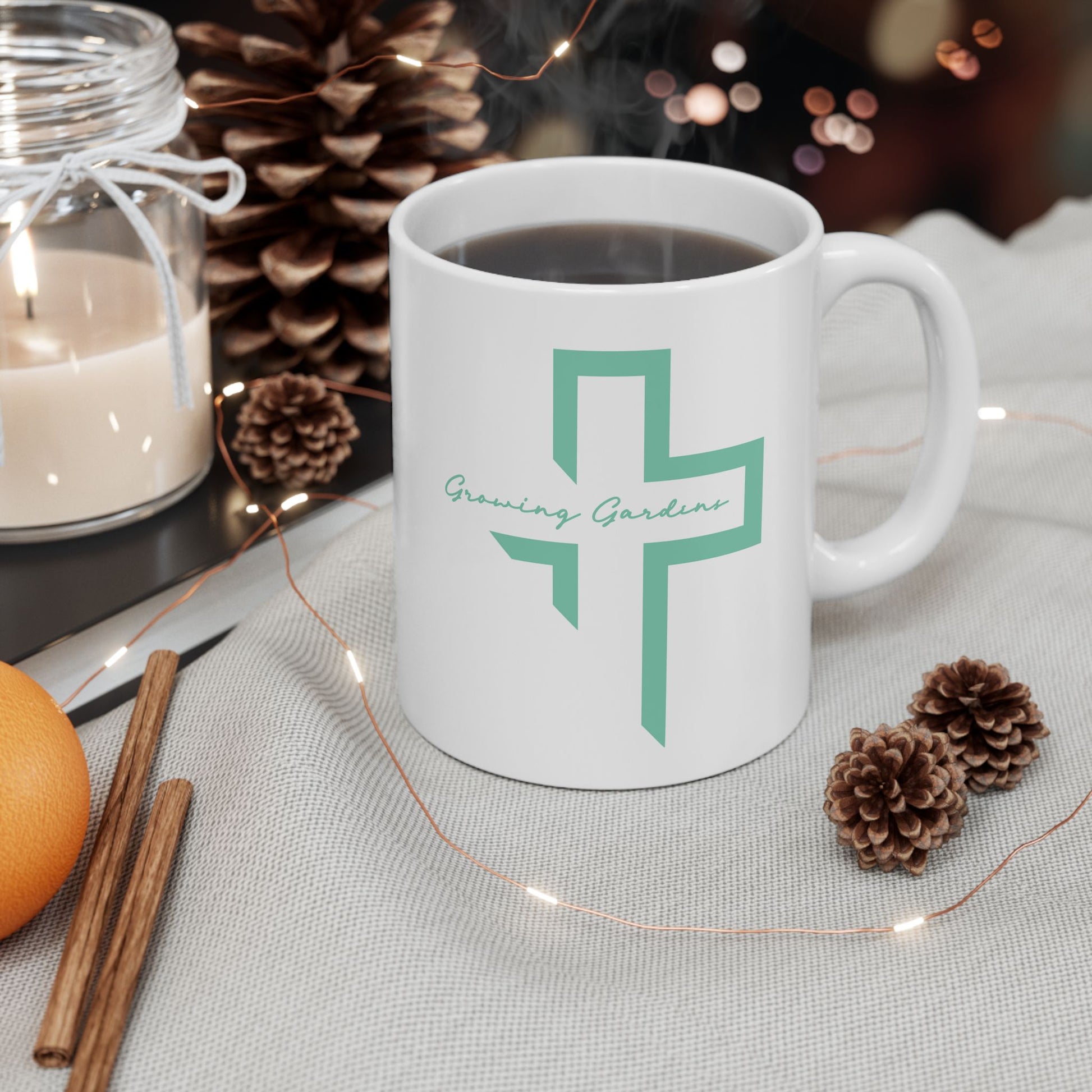 GG Cross Ceramic Mug - Teal