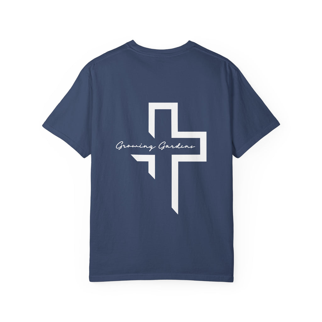Quarter Chest GG Cross Tee - China Blue