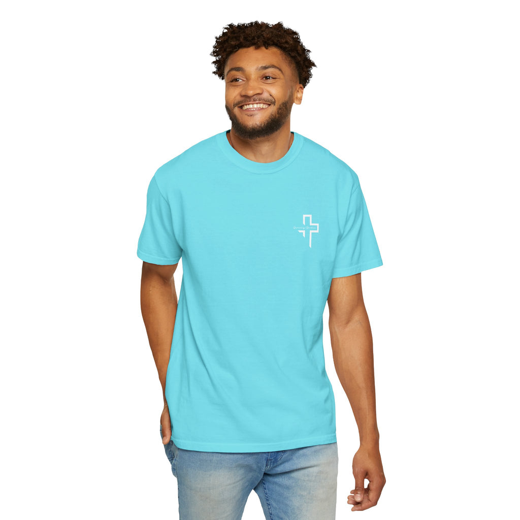 Quarter Chest GG Cross Tee - Lagoon Blue